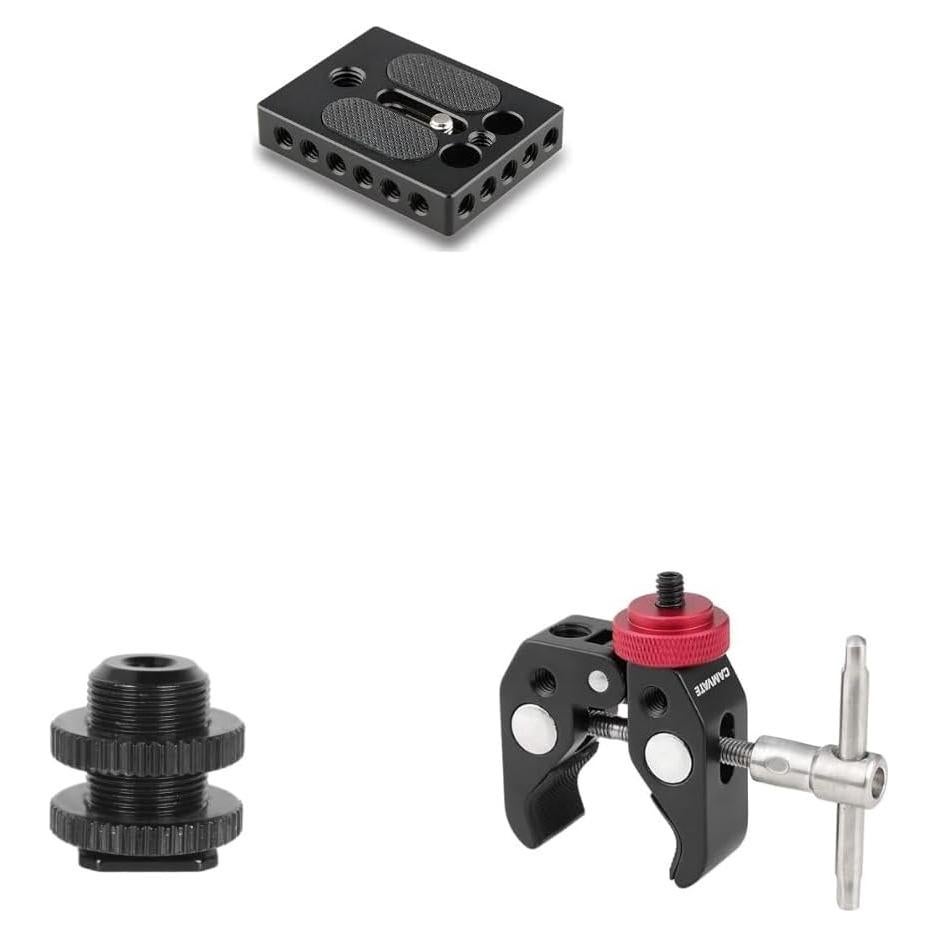 Base de cámara CAMVATE con orificios roscados 1/4" y 3/8"