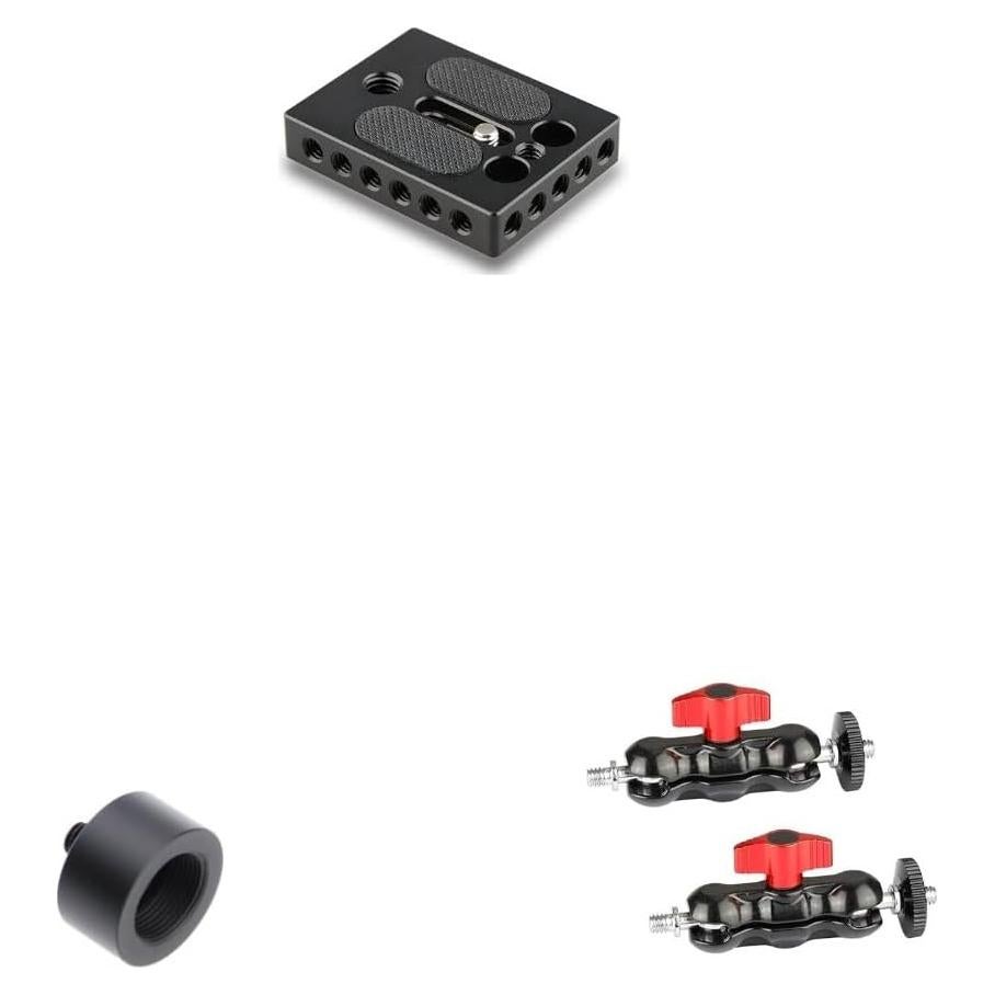 Base de cámara CAMVATE con orificio 1/4" y 3/8" + Brazo mágico