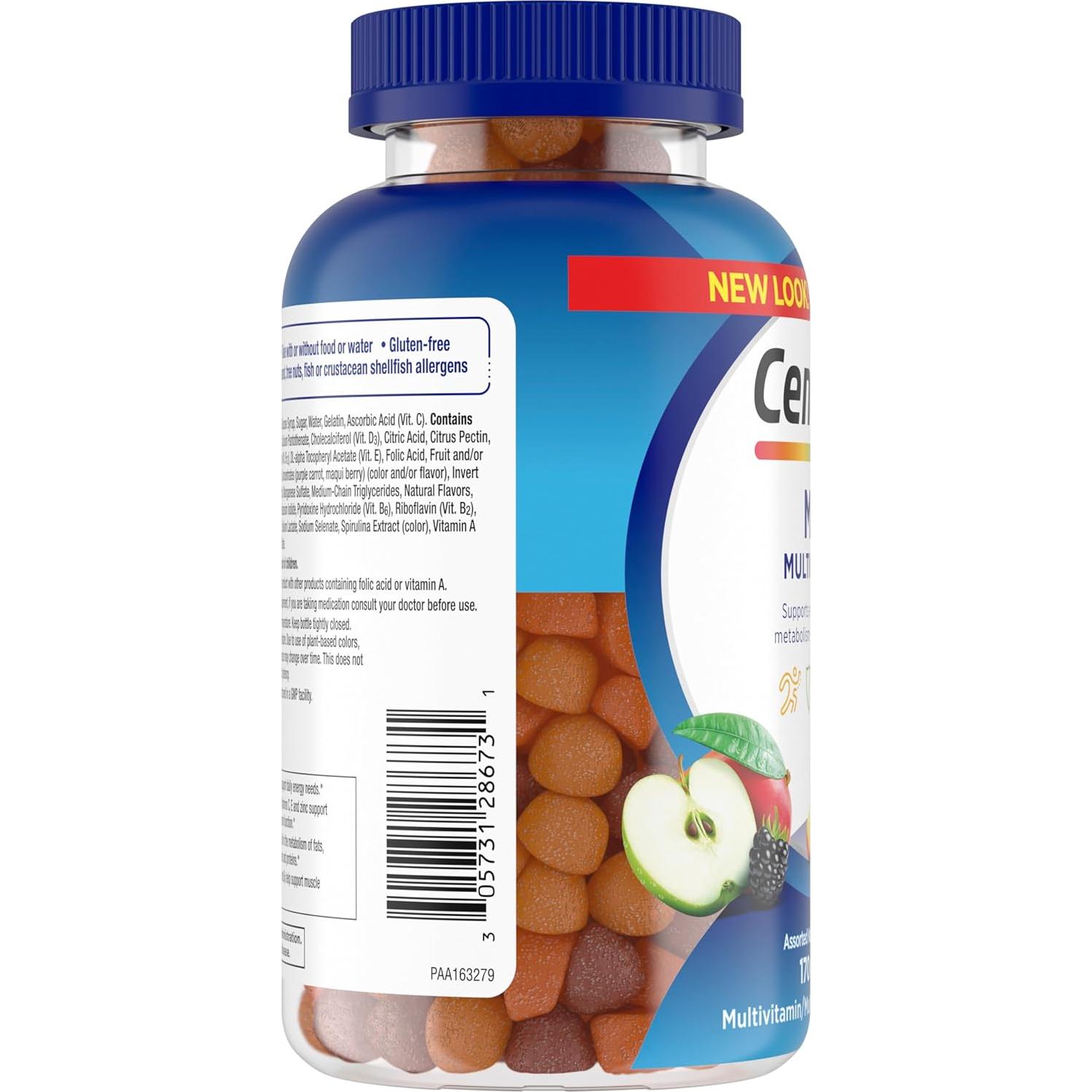 Centrum MultiGummies Gummy Multivitamínico Hombres 170 Unidades