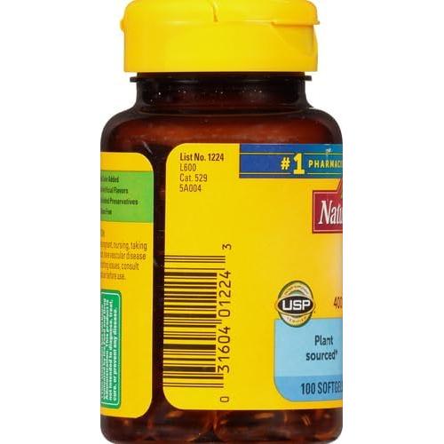 Nature Made Vitamina E 267 mg (400 IU) - 100 Gelatinas Blandas