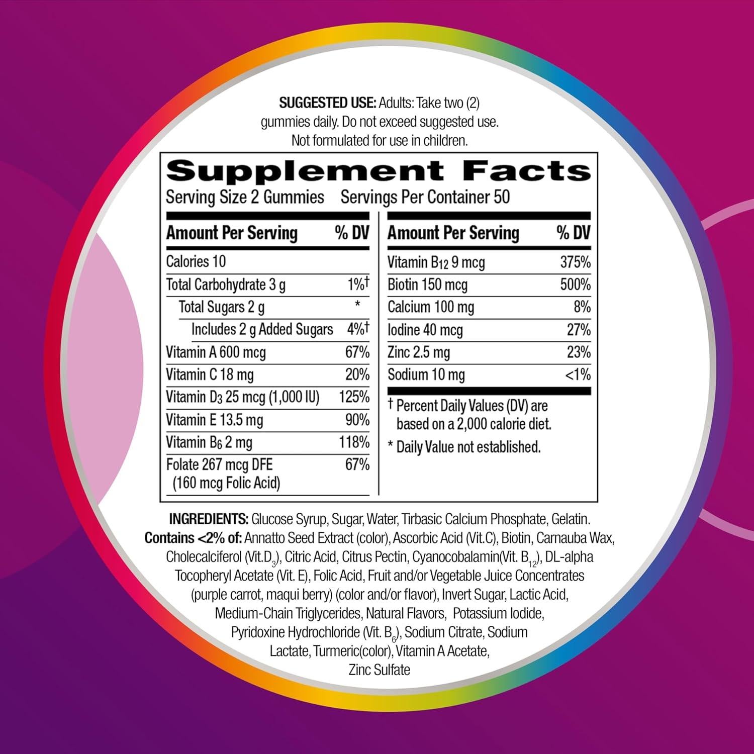 Centrum MultiGummies Multivitamínico Mujeres 170 Gomitas