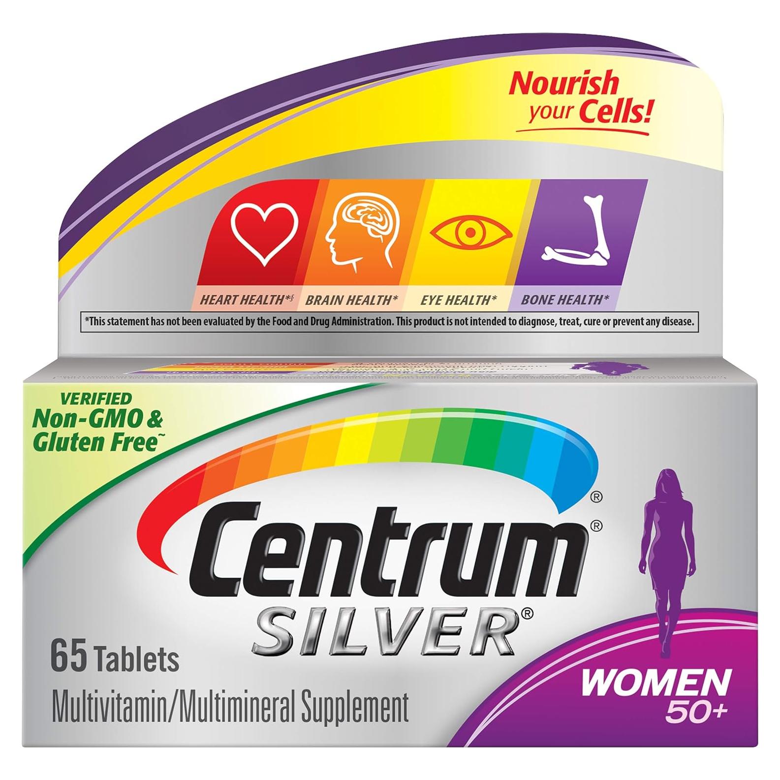 Suplemento Multivitamínico Centrum Silver Mujeres 65 Unidades x2