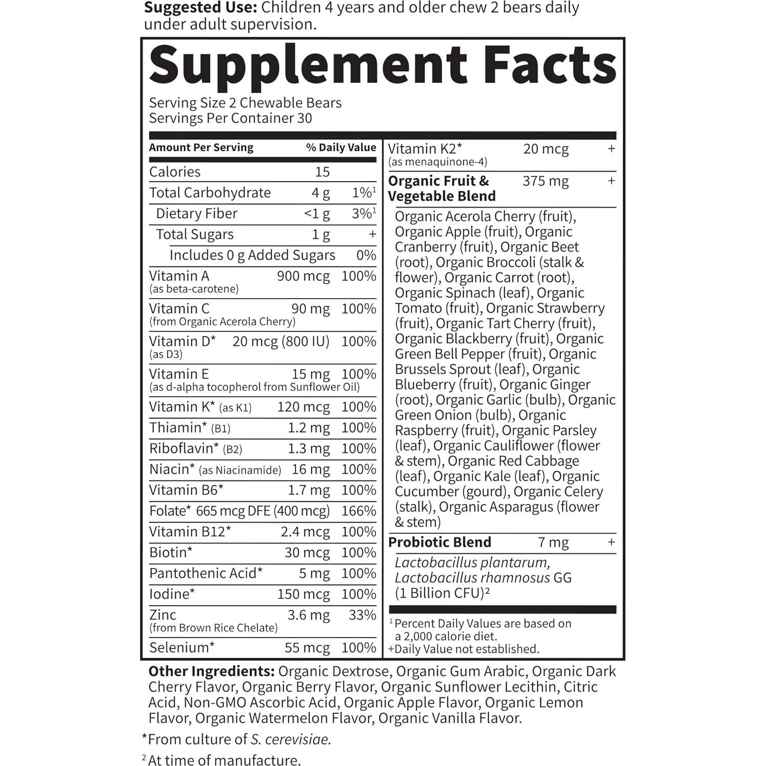 Suplemento Multivitamínico Masticable Garden of Life Kids 60 Gominolas