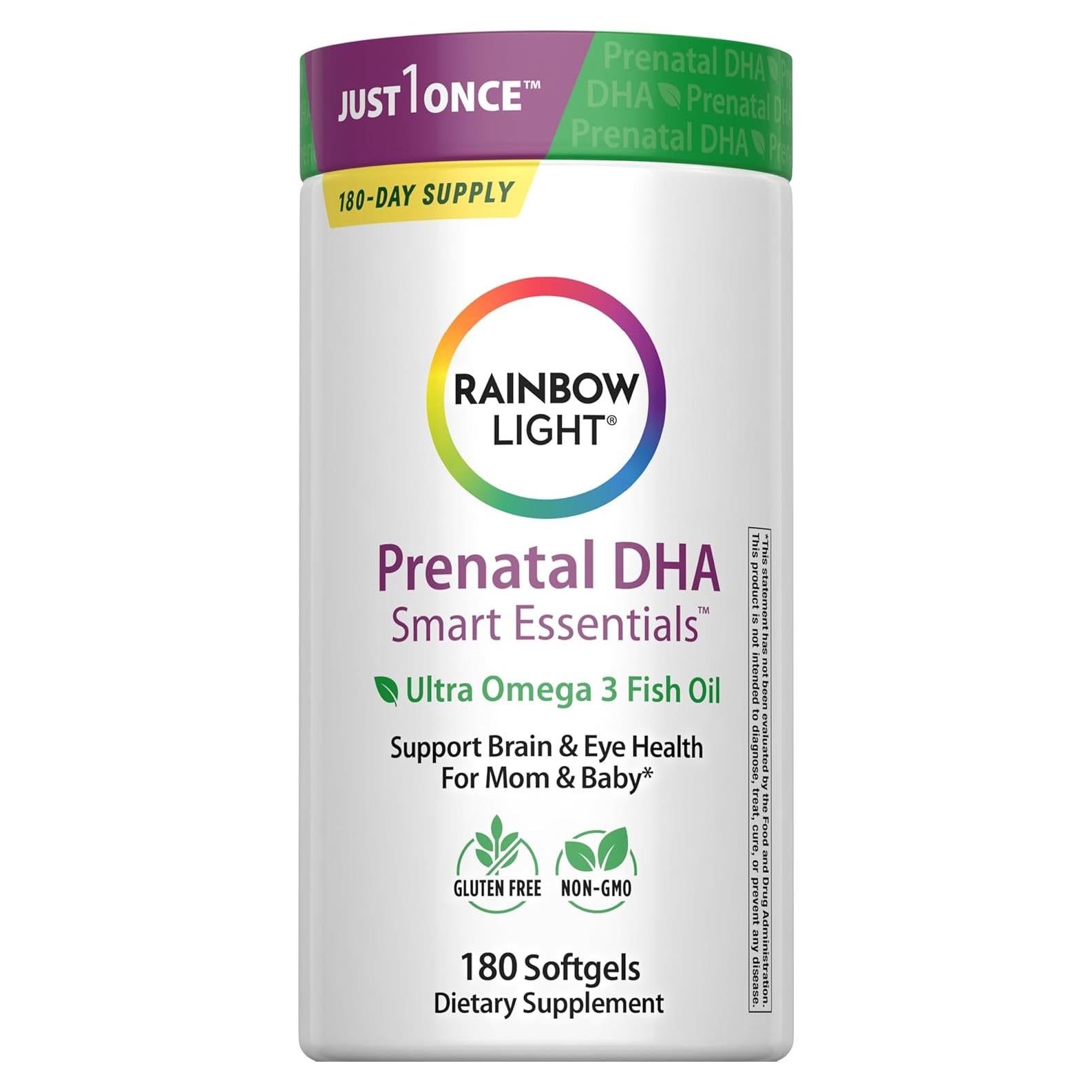 Rainbow Light DHA Prenatal 180 Cápsulas Omega 3 EPA DHA