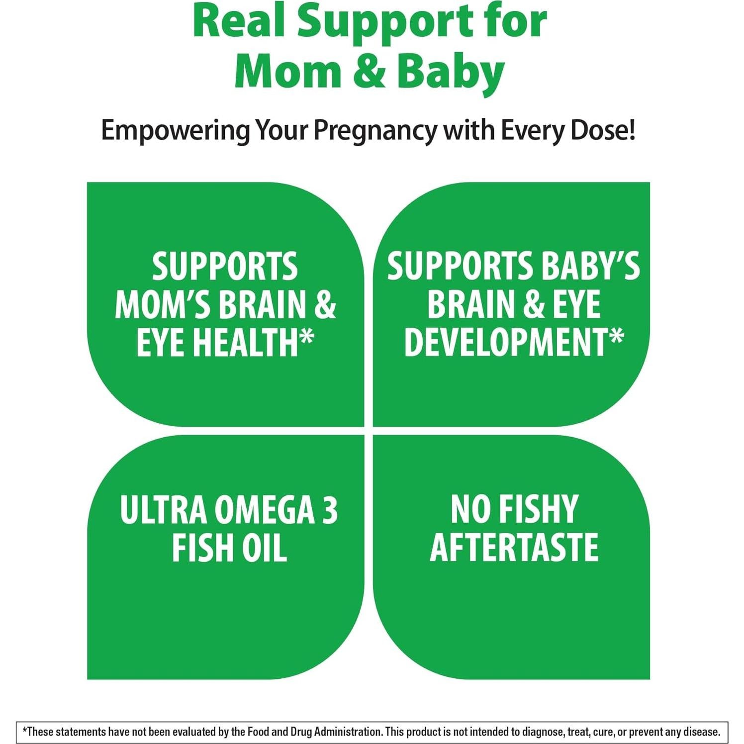 Rainbow Light DHA Prenatal 180 Cápsulas Omega 3 EPA DHA