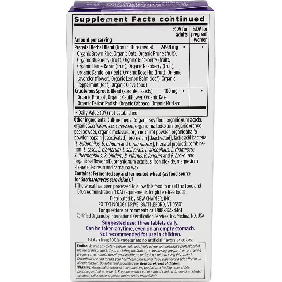 Suplemento Prenatal Nuevo Capítulo 96 tabletas - 2 paquetes