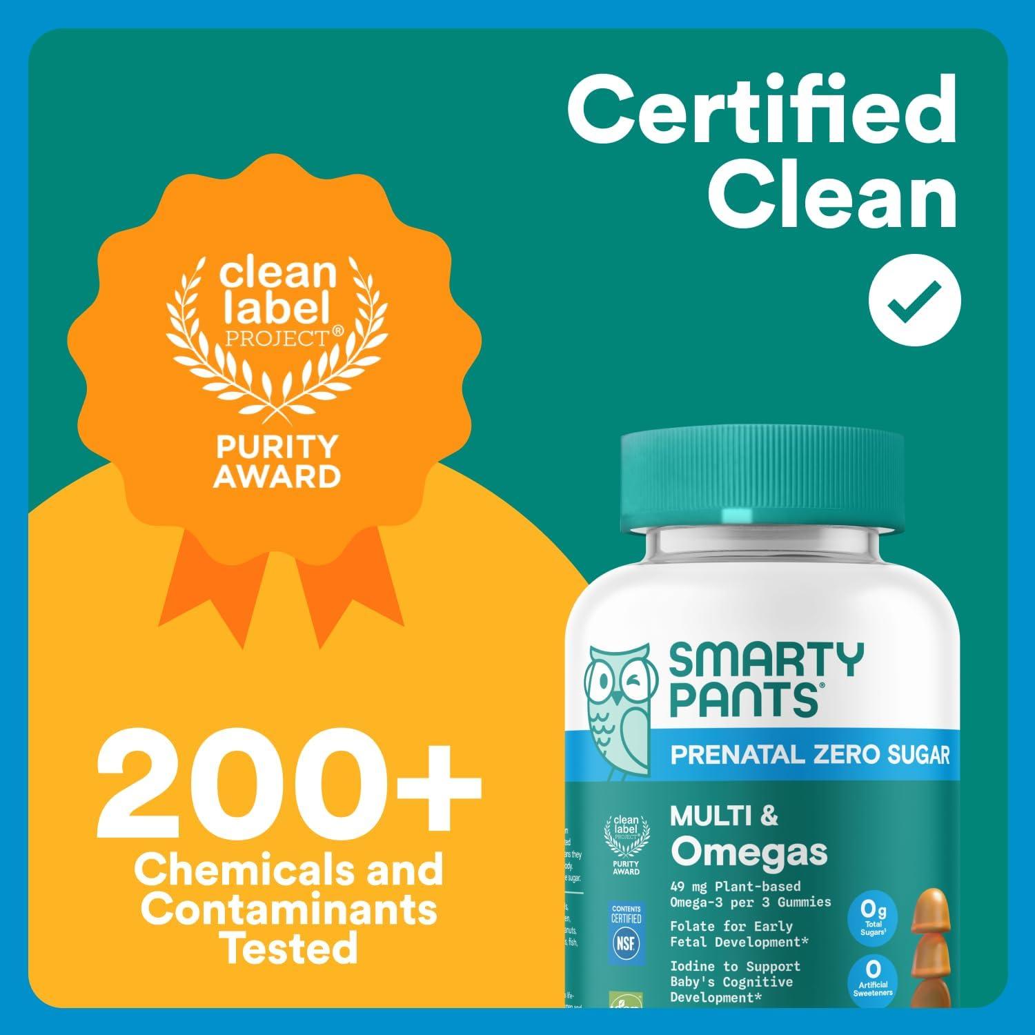 Multivitaminas Prenatales Gominolas SmartyPants Sin Azúcar 90 Unidades