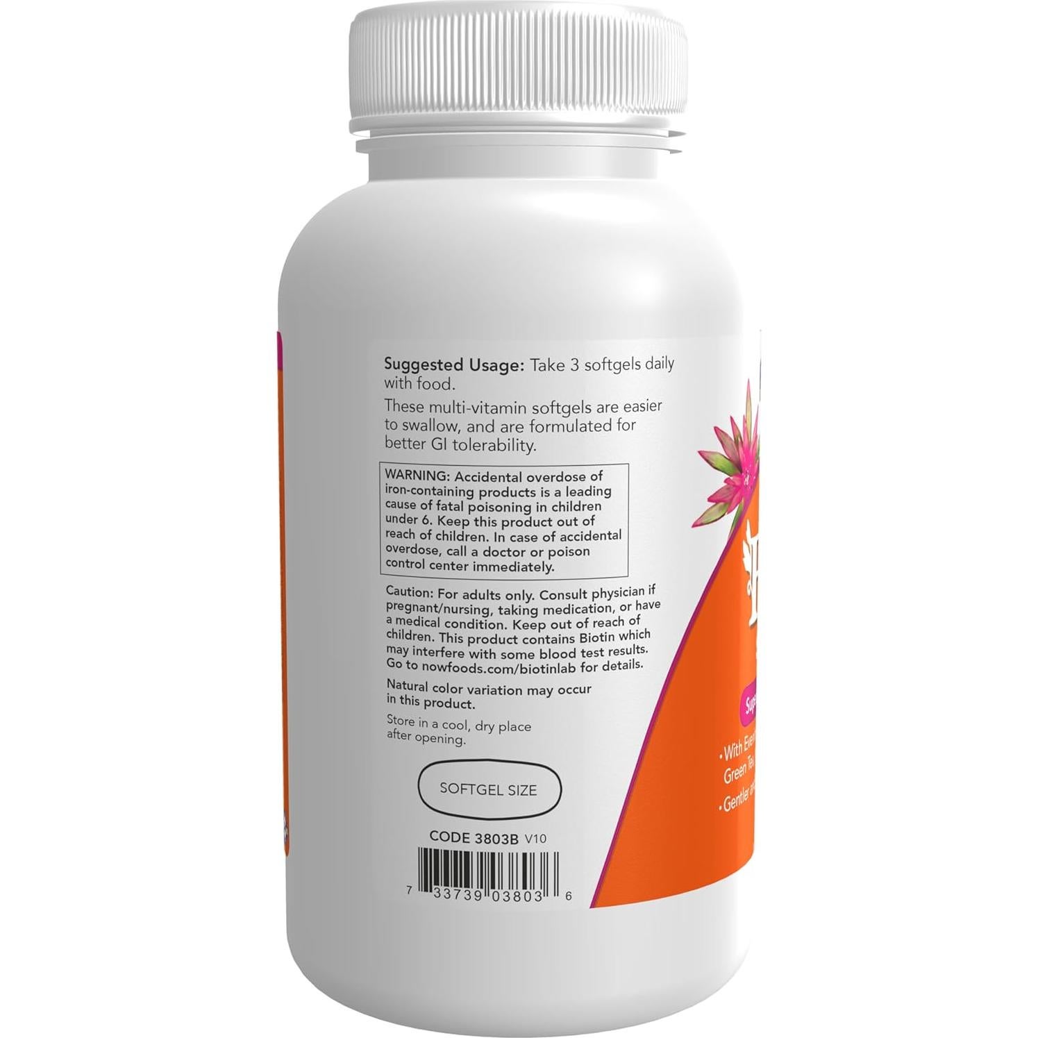 Suplemento Multivitamínico para Mujeres NOW Foods - 180 Softgels