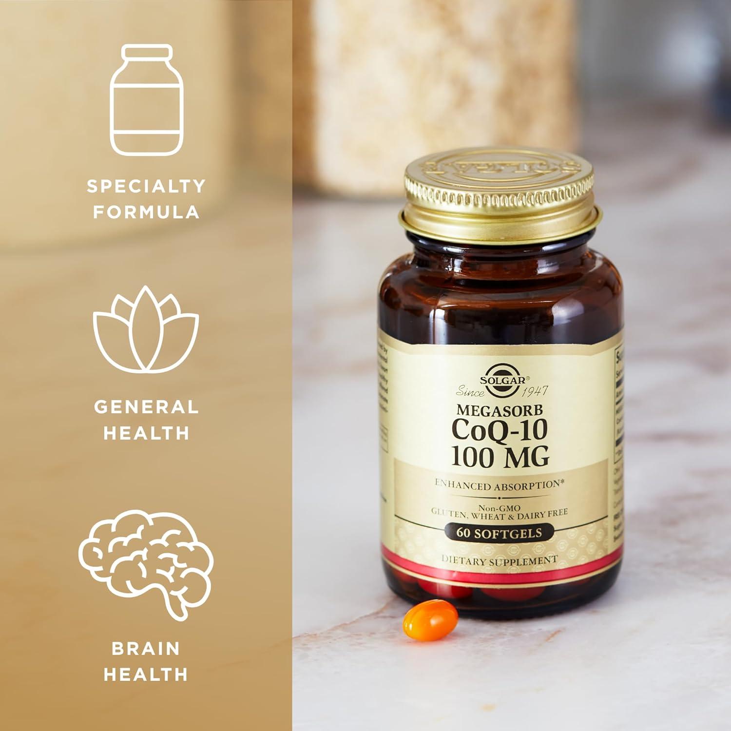 Suplemento CoQ-10 Solgar Megasorb 100 mg 60 Softgels