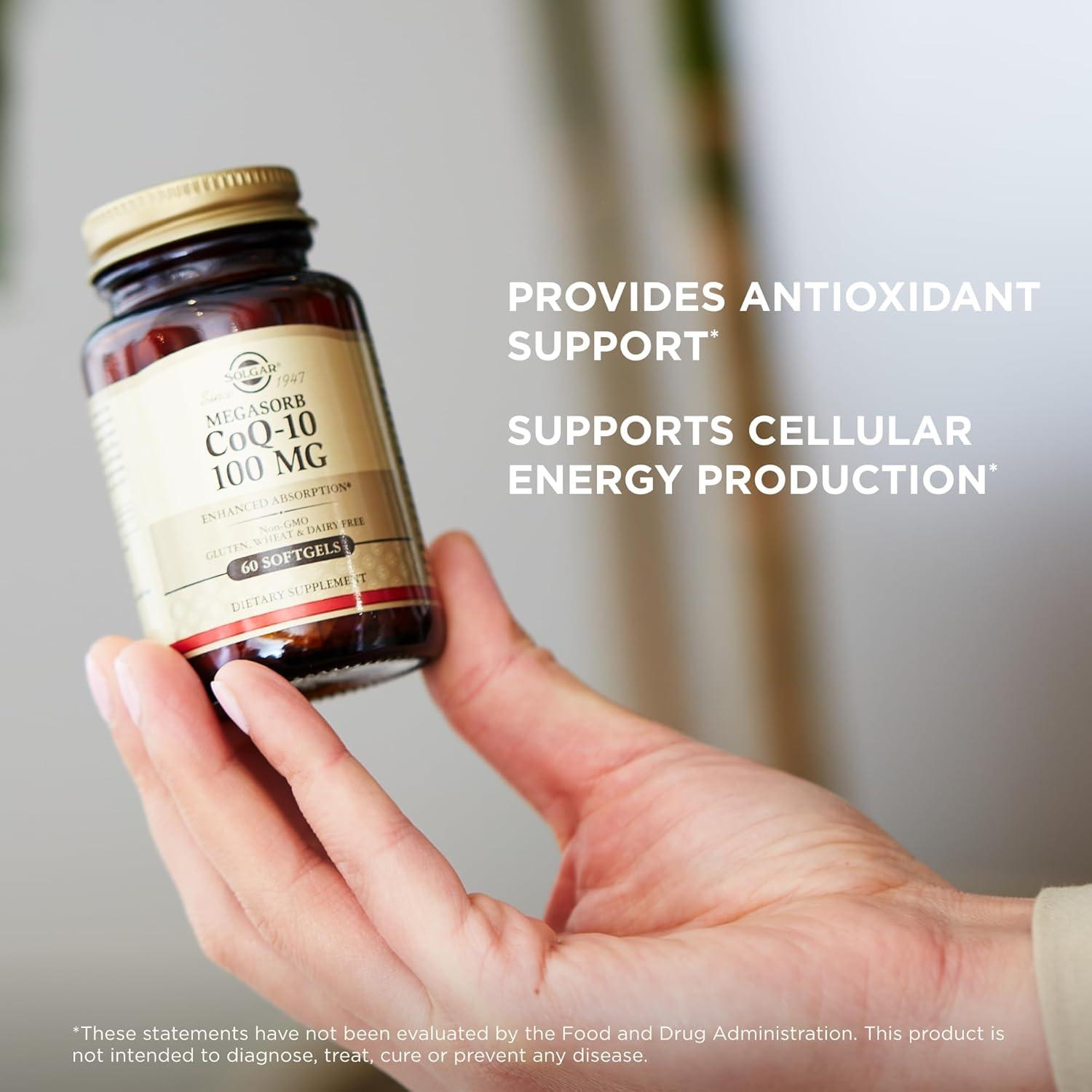 Suplemento CoQ-10 Solgar Megasorb 100 mg 60 Softgels