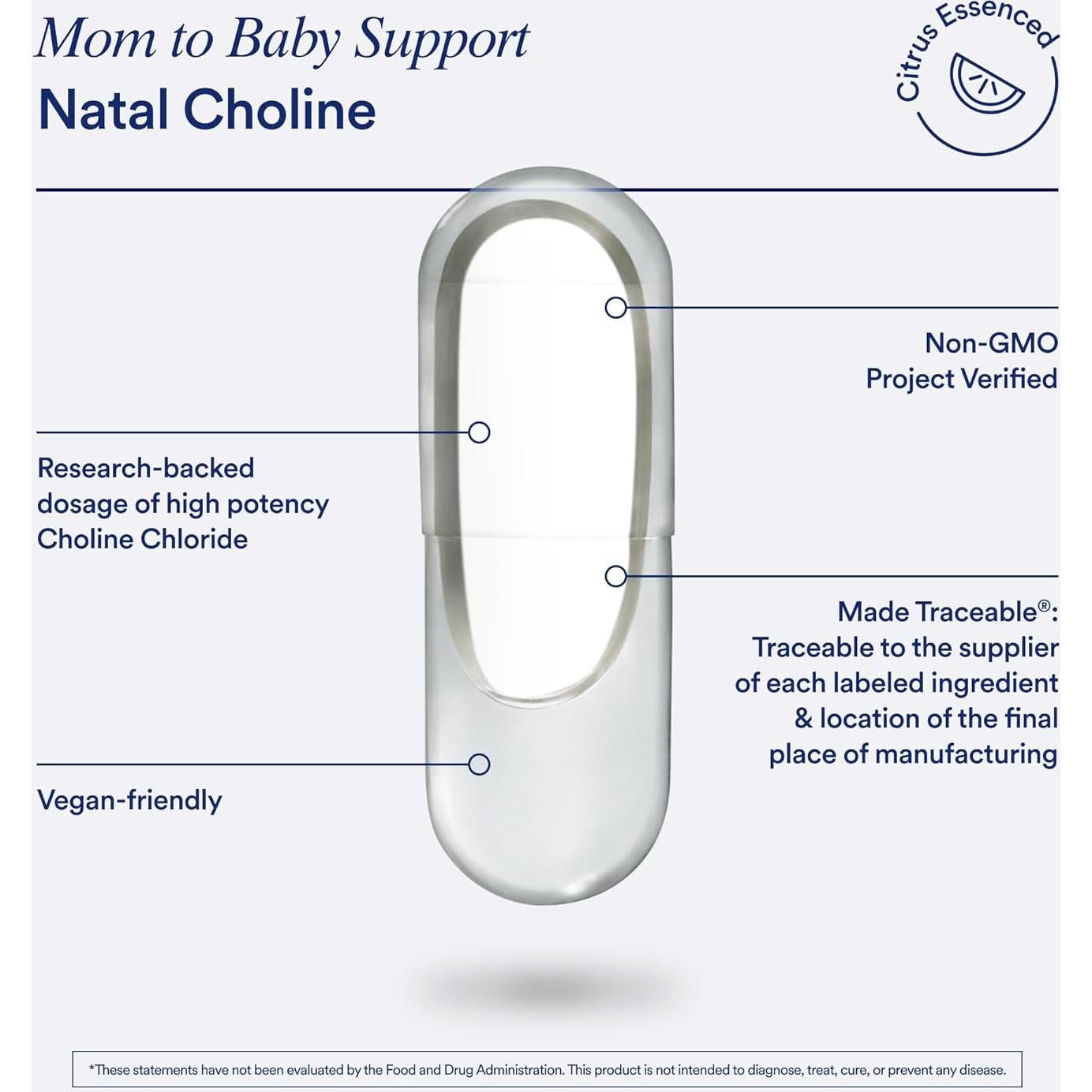 Ritual Mom-to-Baby Set with Prenatal Vitamins and Natal Choline Supplements, Supports Pregnancy, Baby's Cognitive Function, Fetal Brain Development, 30 Day Supply