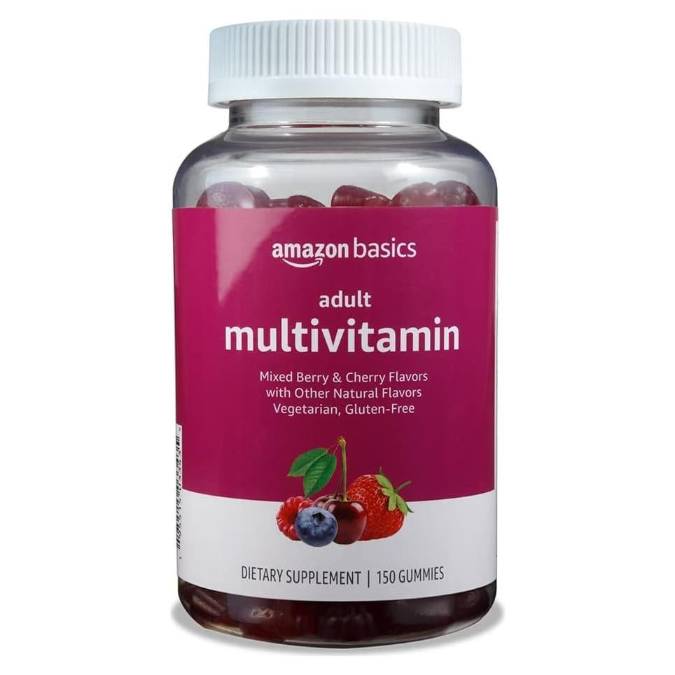 Gomitas Multivitamínicas Amazon Basics 150 Unidades Sabor Frutas