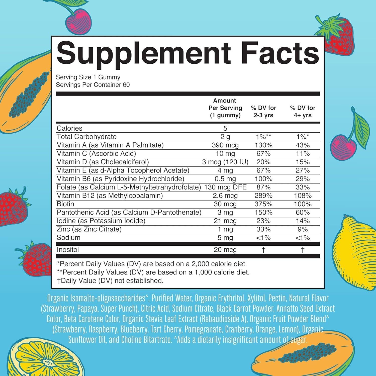 Gominolas Multivitaminas y Probioticas MaryRuth para Niños