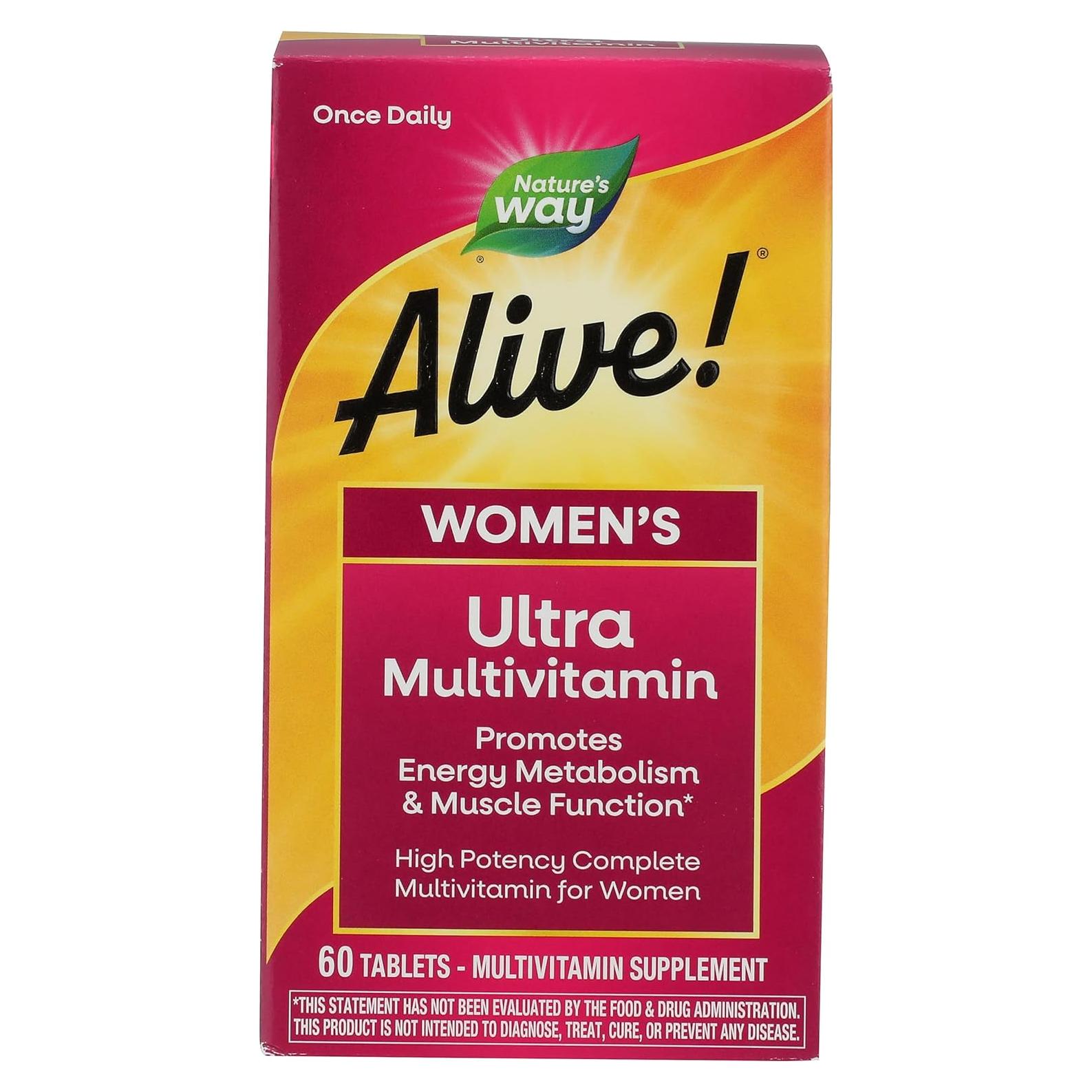 Multivitamínico para Mujeres Natures Way Alive! 60 Tabletas