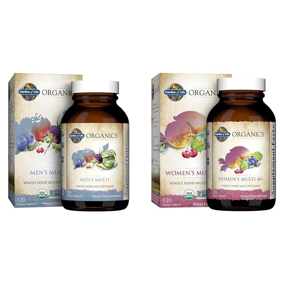 Multivitaminas Orgánicas Garden of Life Hombres y Mujeres 160 Tabletas