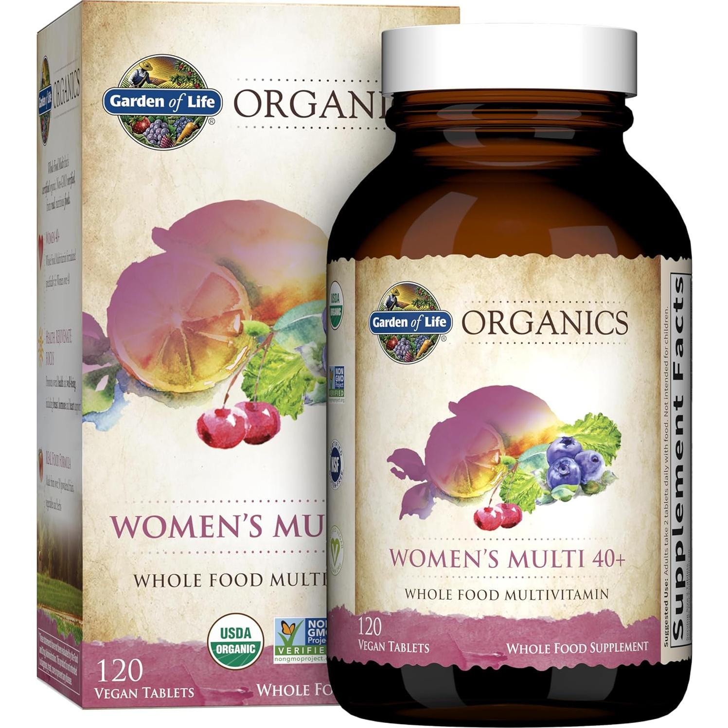 Multivitaminas Orgánicas Garden of Life Hombres y Mujeres 160 Tabletas