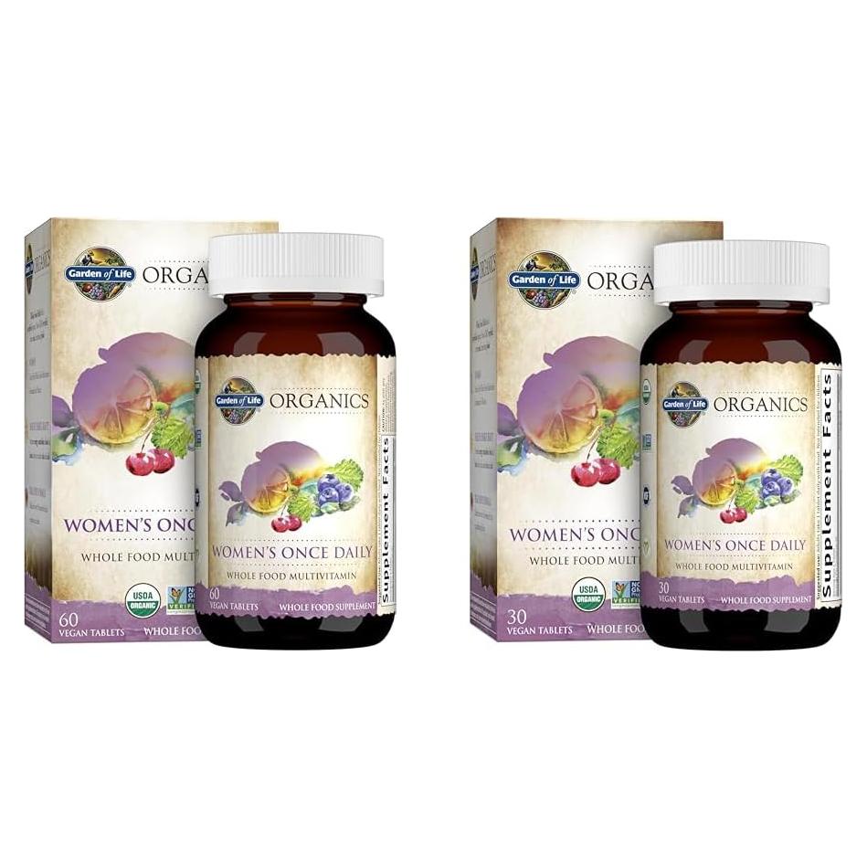 Multivitamínico Diario Orgánico Jardín de Vida 60 Tabletas