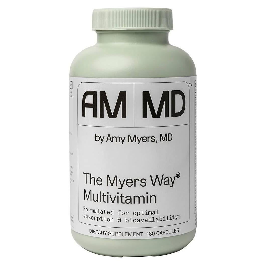 Multivitamínico Diario Amy Myers MD 180 Cápsulas - Sin Gluten y Lácteos