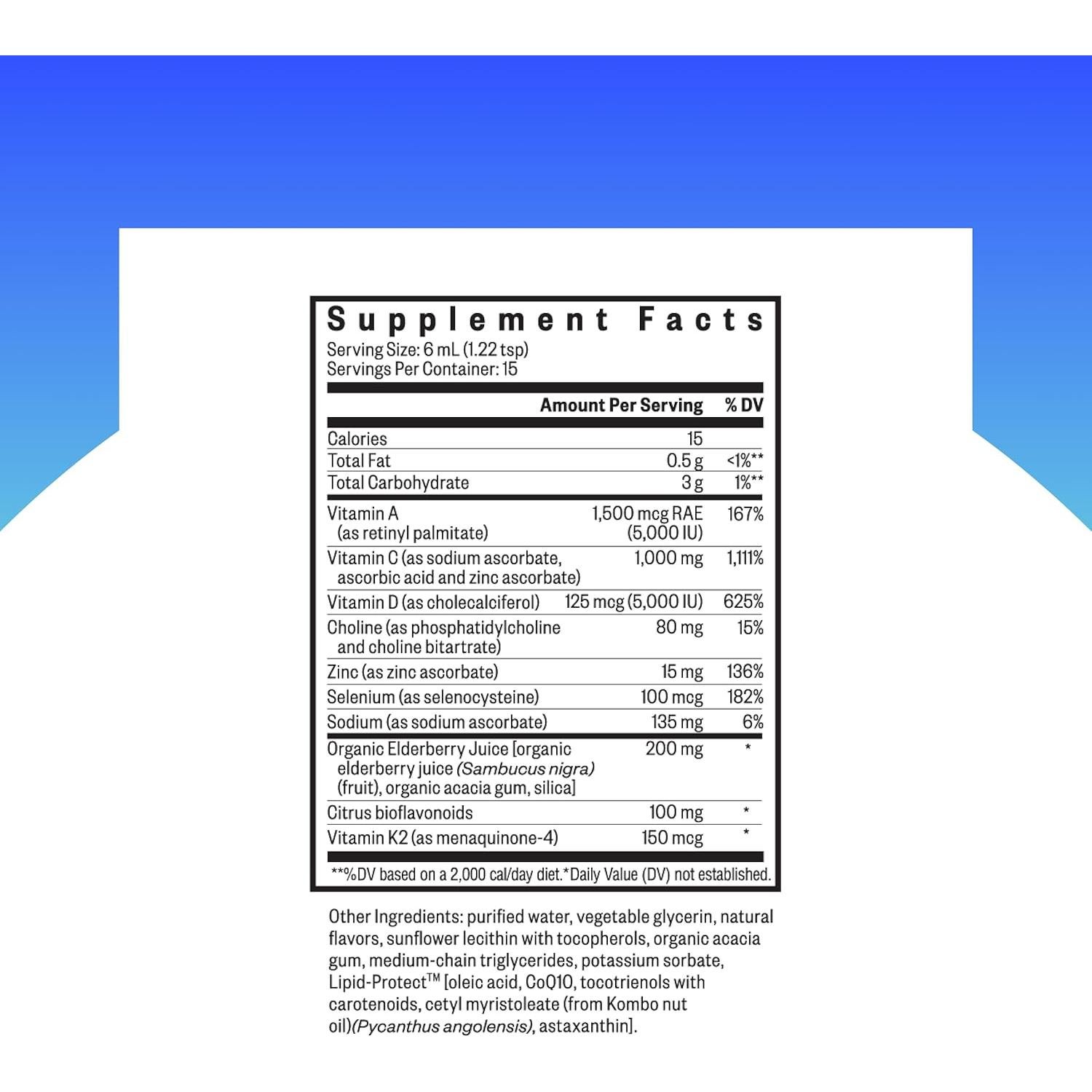 Suplemento Inmunológico Seeking Health 86.1 g - Vitamina C, D, Zinc
