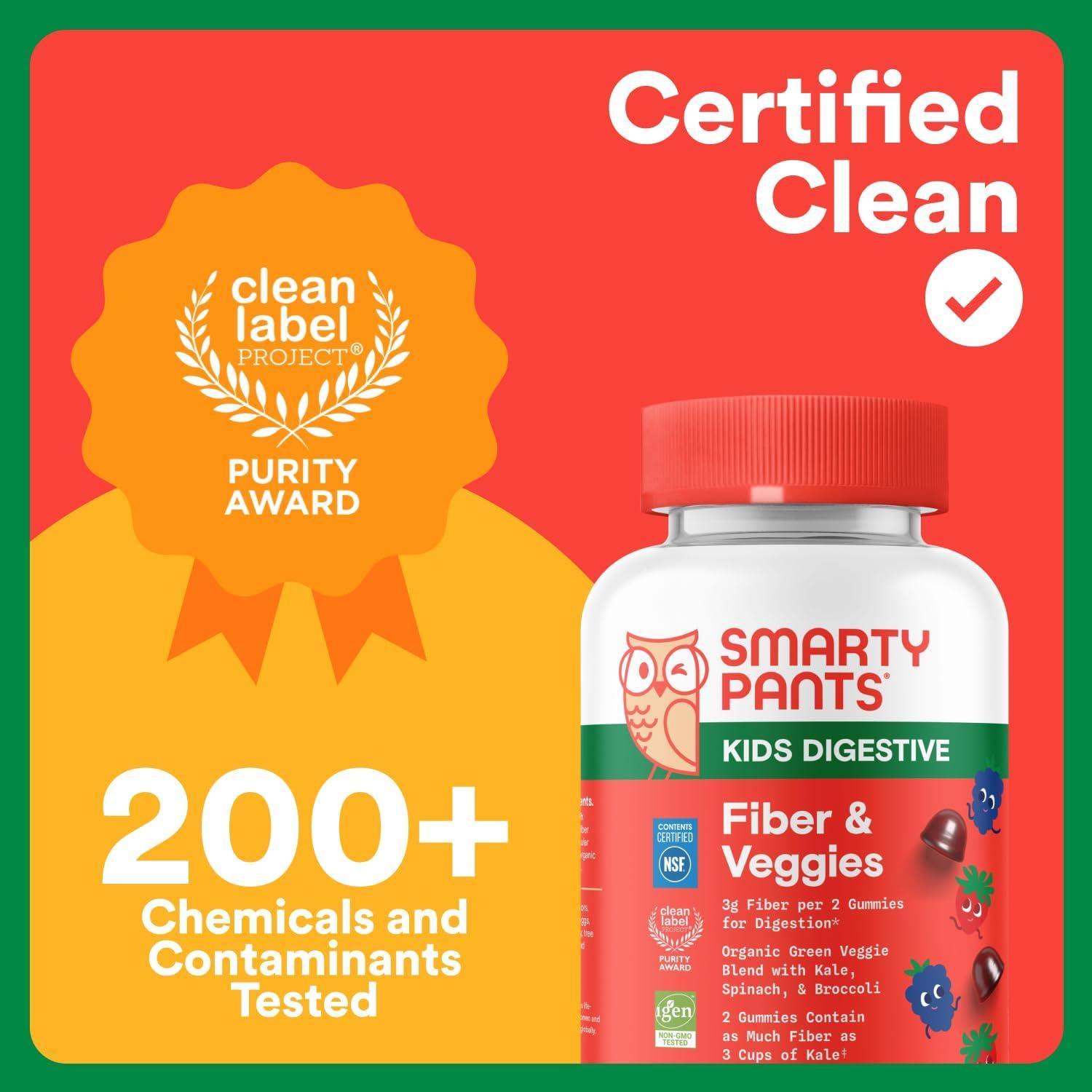 Gomas de Fibra Prebiótica SmartyPants Niños 100 Unidades