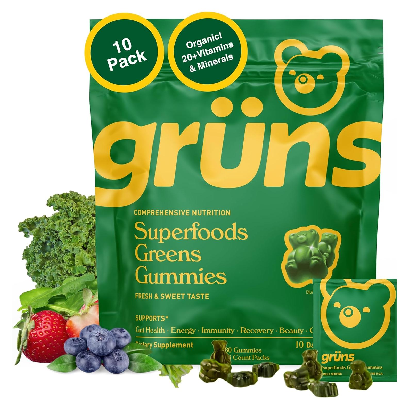 Gominolas Multivitamínicas Gruns Super Greens 80 Unidades
