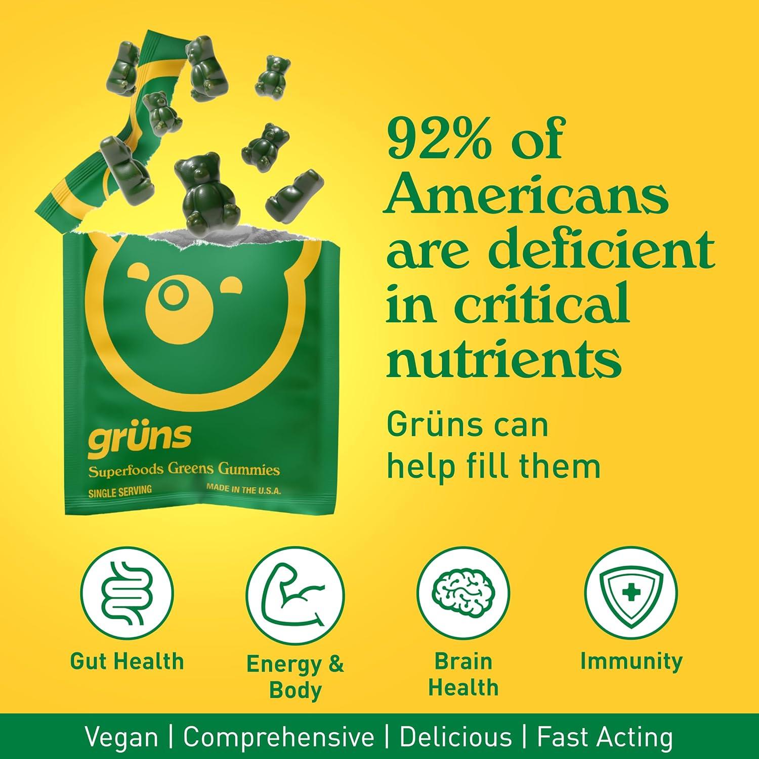 Gominolas Multivitamínicas Gruns Super Greens 80 Unidades