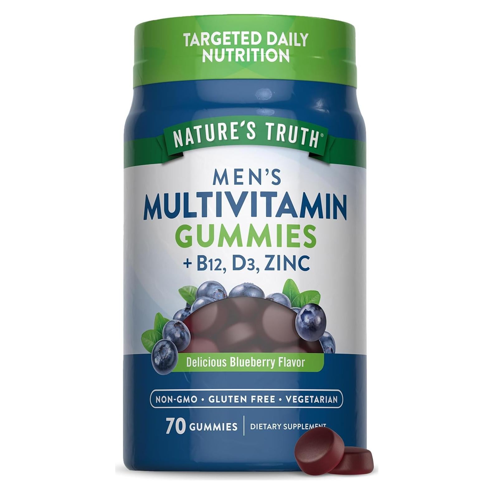 Multivitamina Gominolas para Hombres Verdad de la Naturaleza 70 Unidades Sabor Arándano