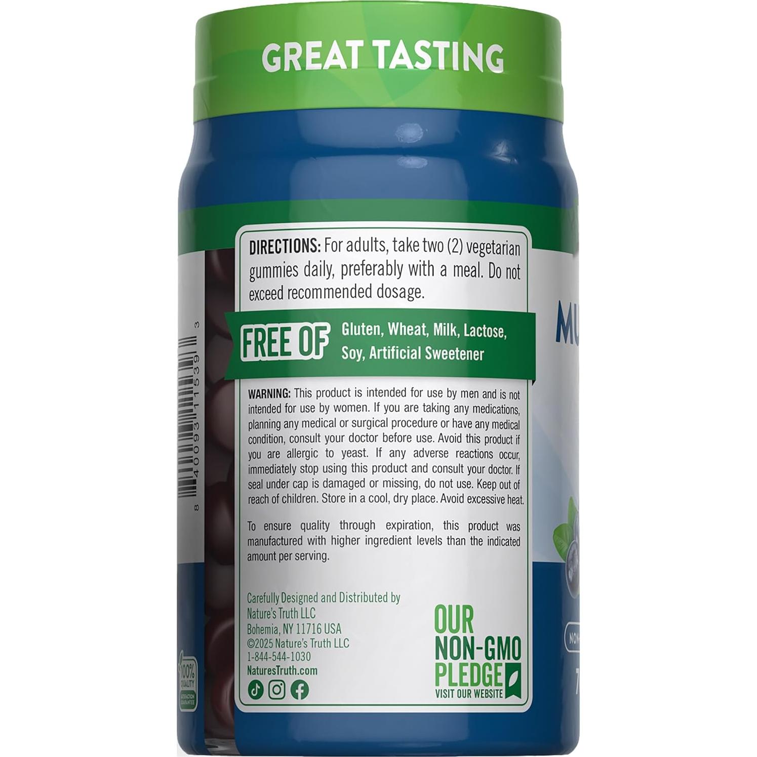 Multivitamina Gominolas para Hombres Verdad de la Naturaleza 70 Unidades Sabor Arándano