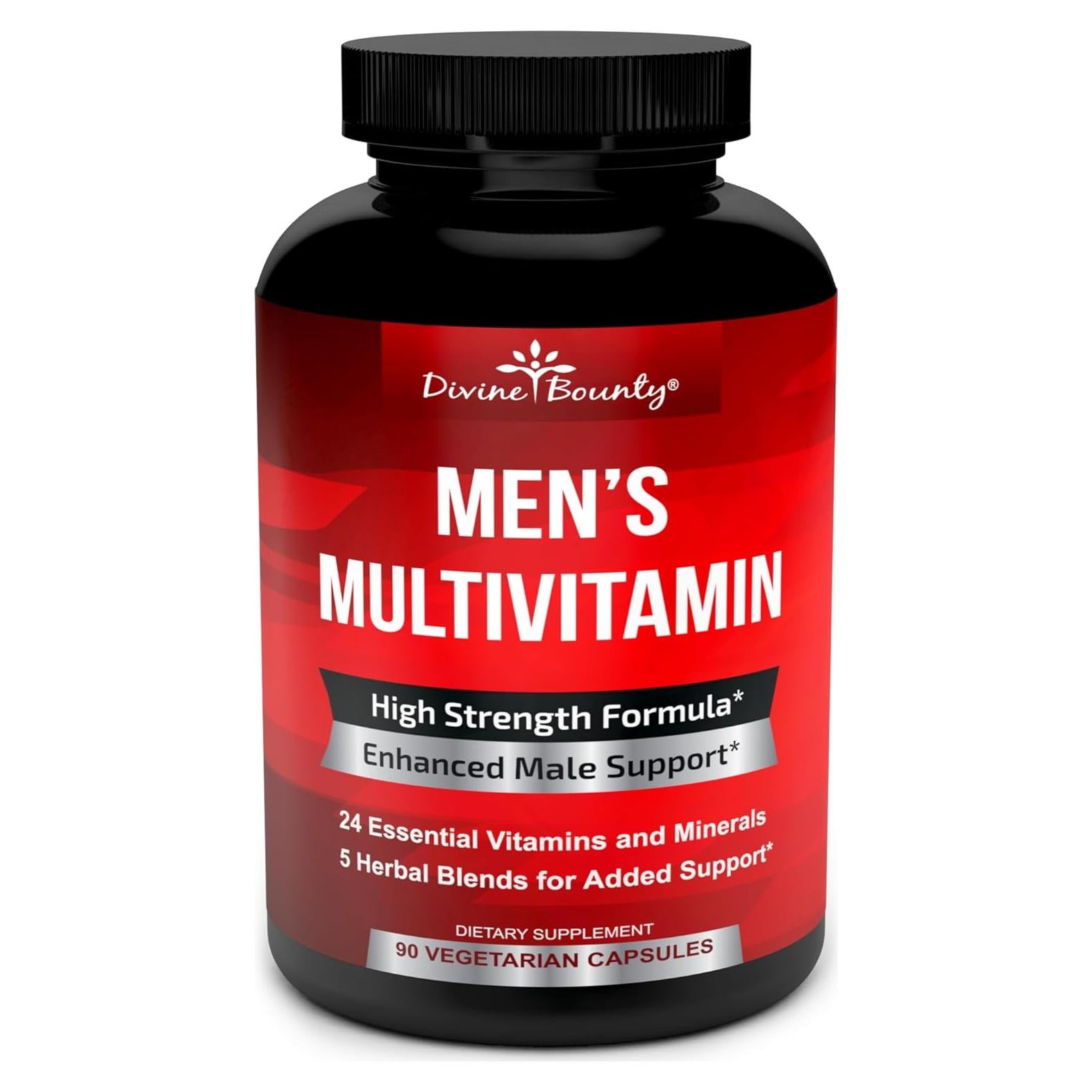 Multivitamina para Hombres Divine Bounty - 90 Cápsulas Vegetarianas