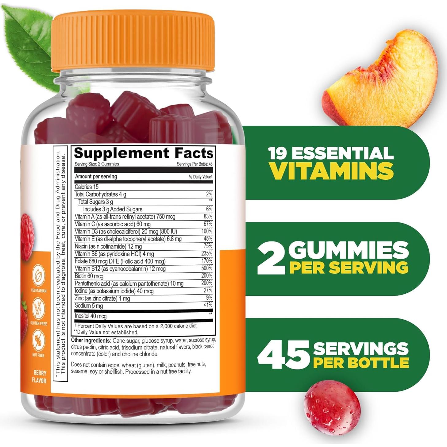 Multivitamina Gominolas Lifeable para Hombres 90 Unidades