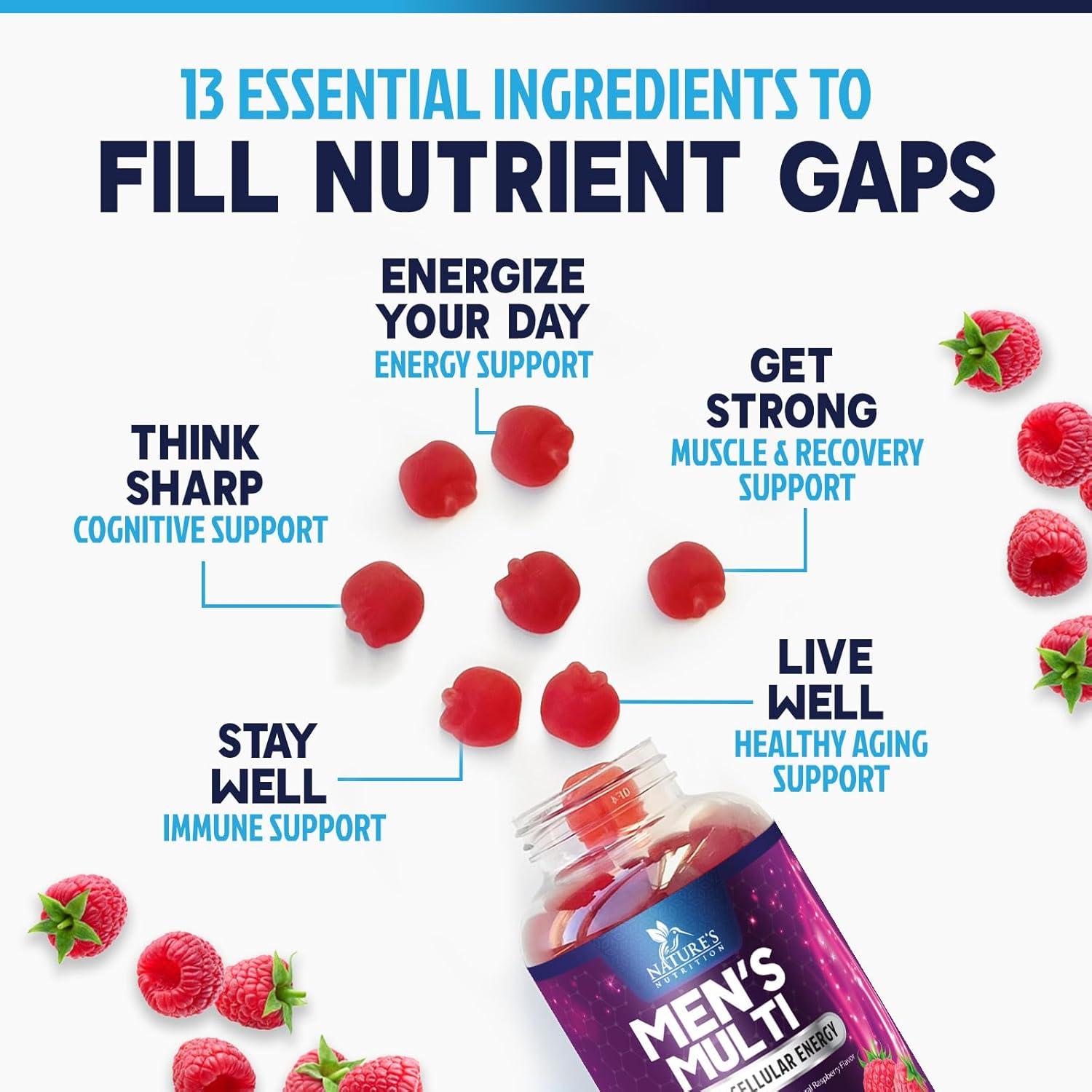 Multivitamina Gominolas Nature's Nutrition para Hombres 60 Unidades