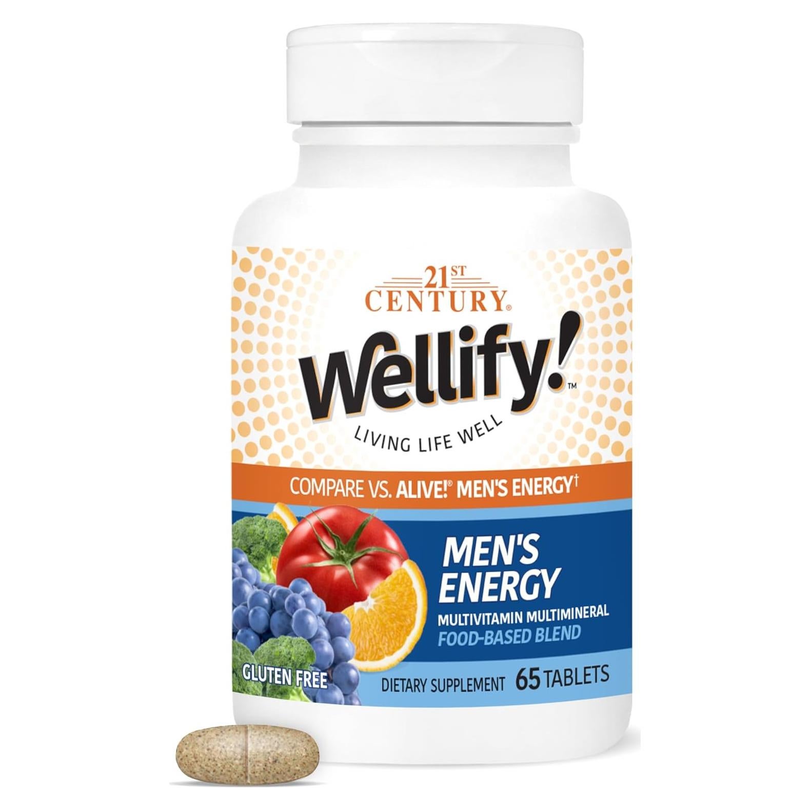 Multivitaminas energéticas para hombres Wellify 65 tabletas