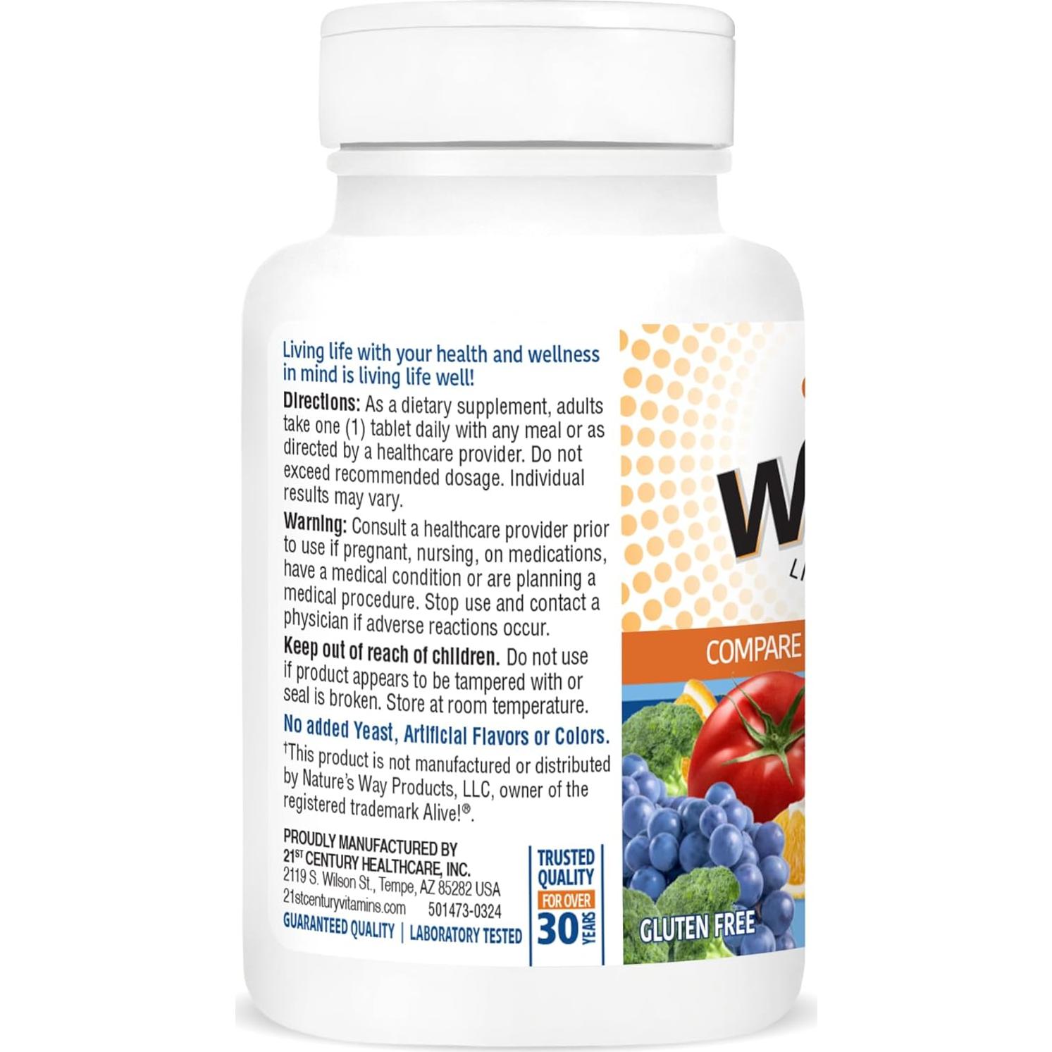 Multivitaminas energéticas para hombres Wellify 65 tabletas