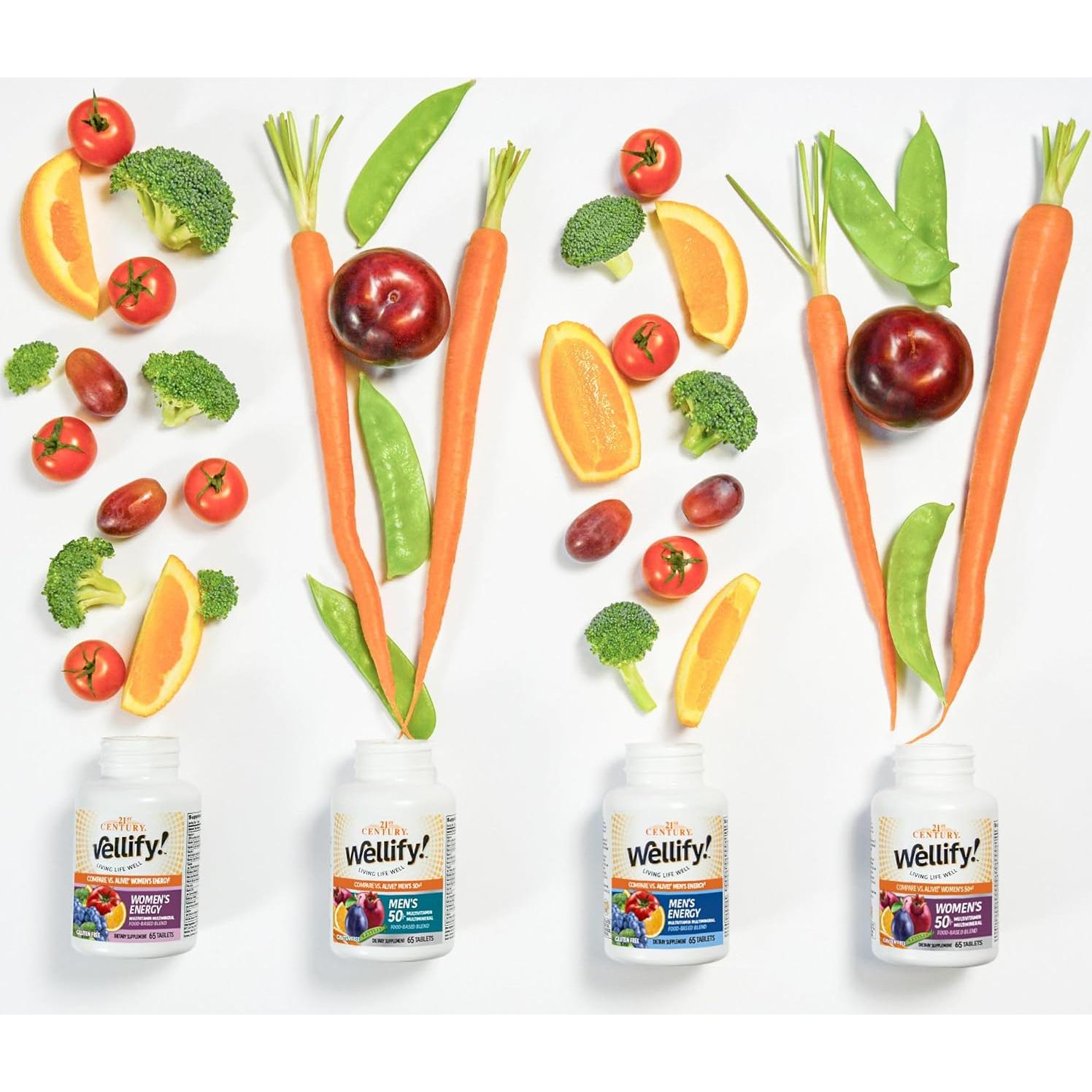 Multivitaminas energéticas para hombres Wellify 65 tabletas