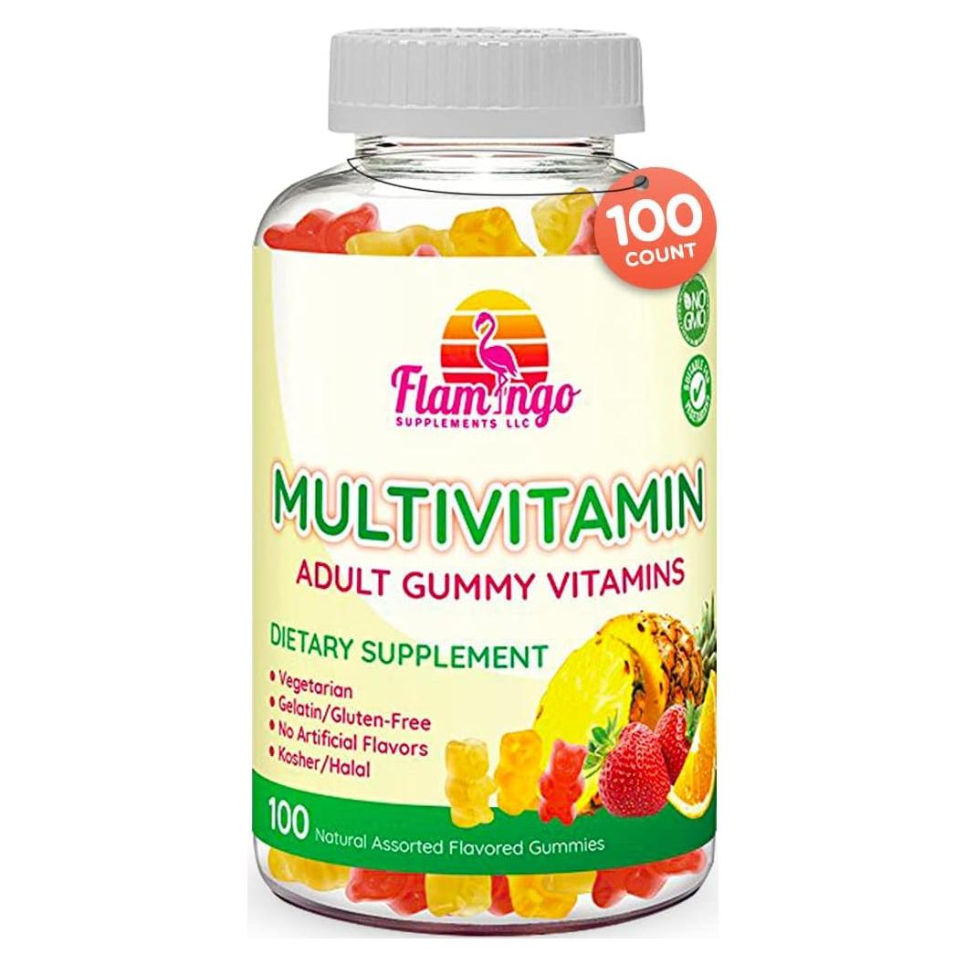 Gomitas Multivitamínicas Flamingo 100 Unidades Veganas Sin Gluten
