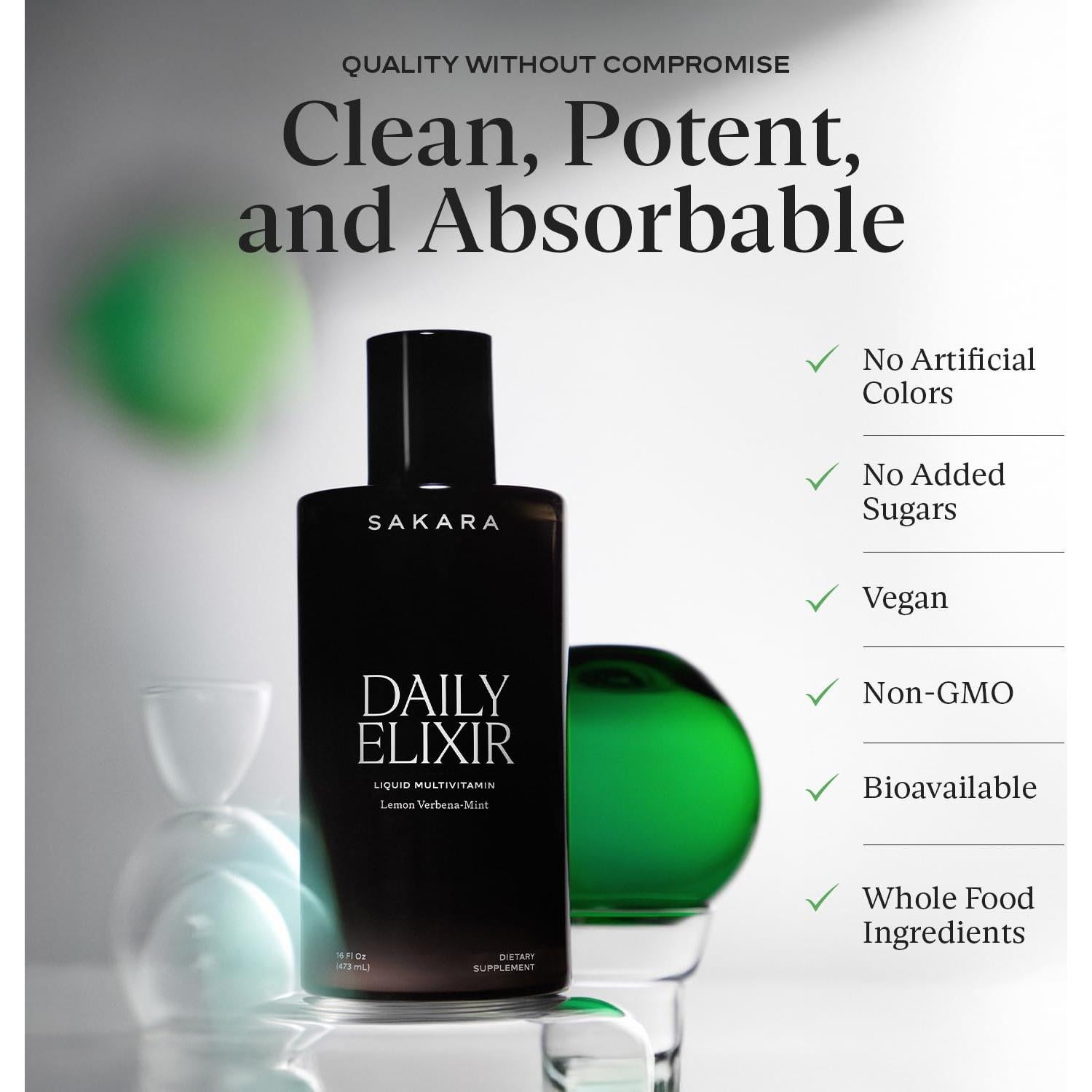 Elixir Diario Multivitamínico Líquido Sakara 473 ml - Sin Azúcar