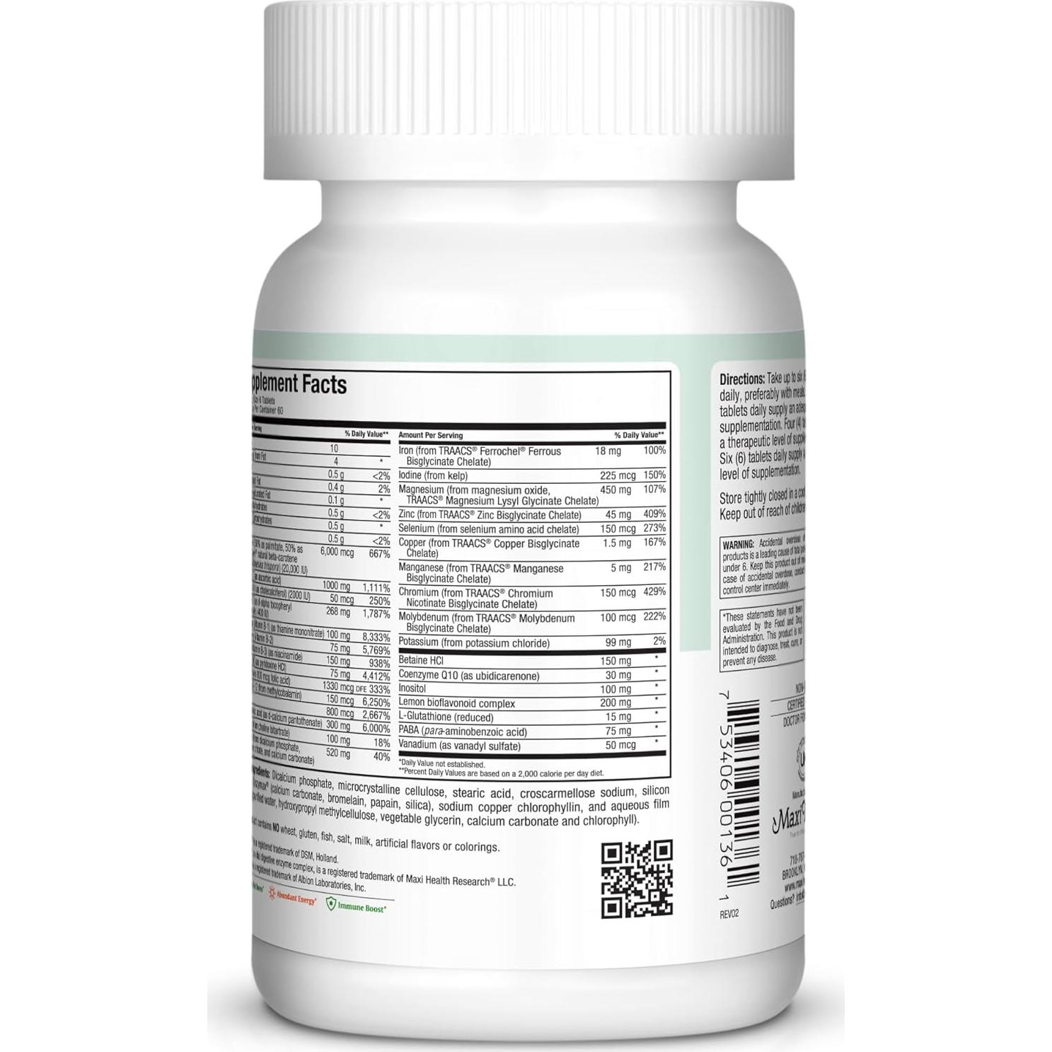 Multivitamina Completa Maxi Health Supreme 360 Tabletas