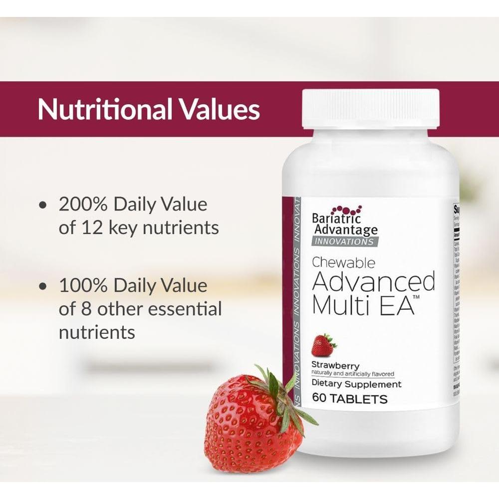 Multivitamínico Masticable Ventaja Bariátrica Fresa 60 Unidades