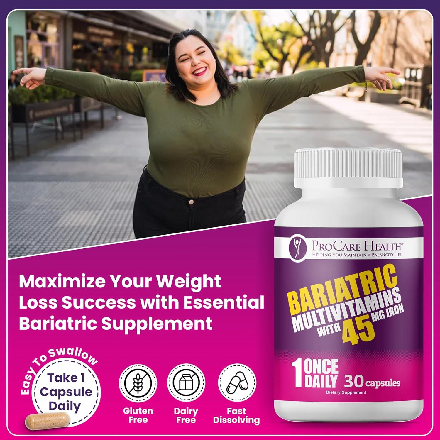 Multivitamínico Bariátrico ProCare Health 30 Cápsulas 45mg Hierro