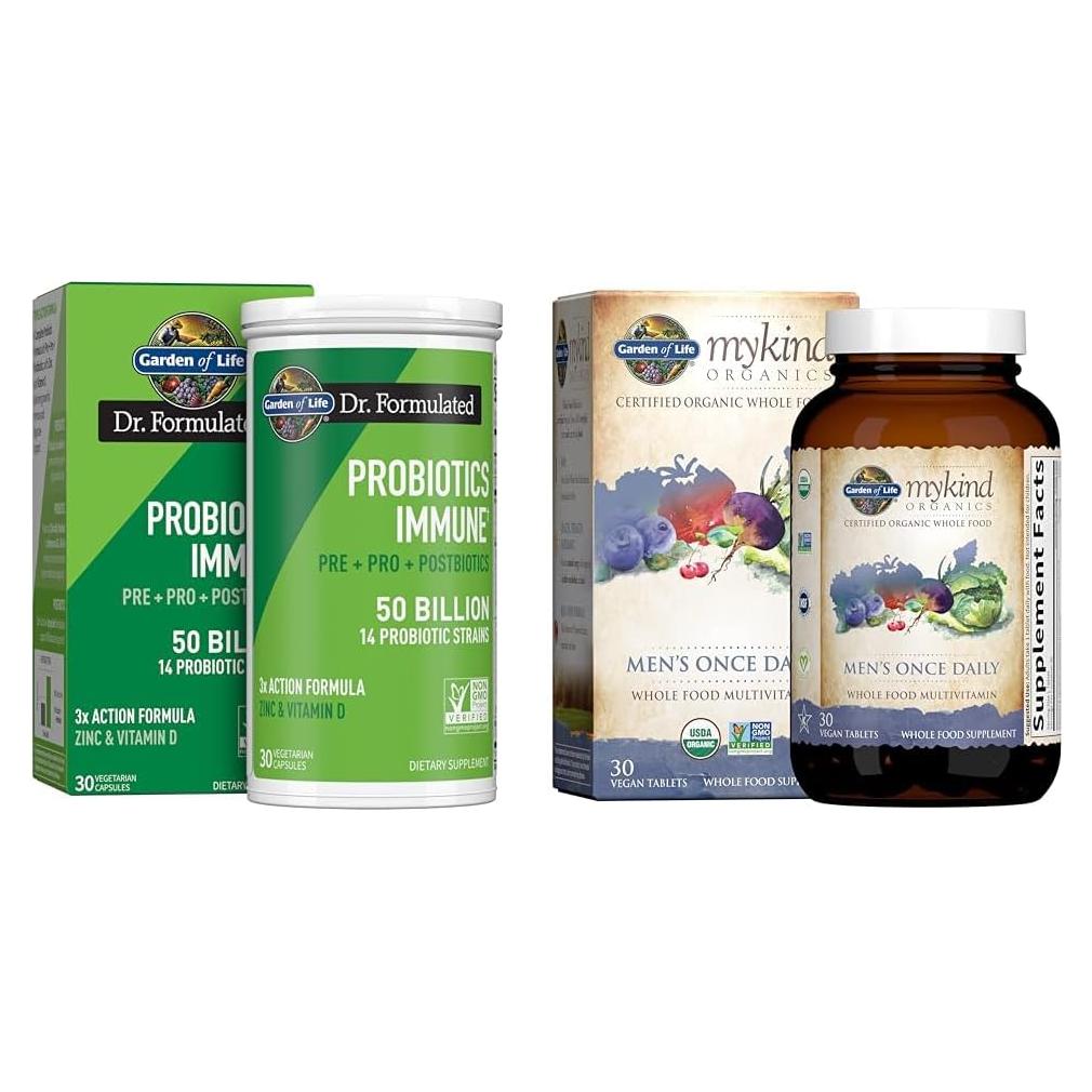 Probioticos y Multivitaminico Orgánico para Hombres Dr. Formulado - 30 Cápsulas