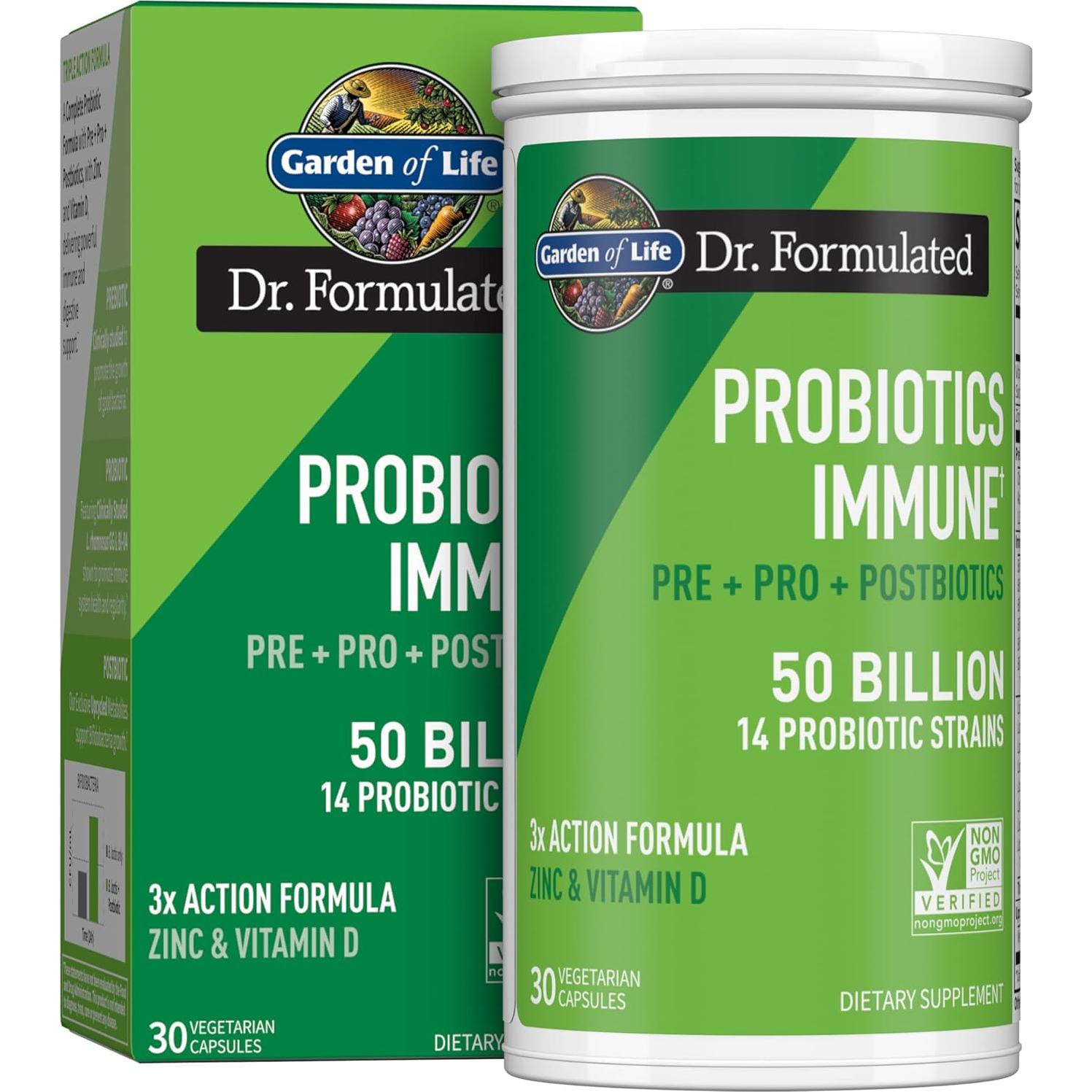 Probioticos y Multivitaminico Orgánico para Hombres Dr. Formulado - 30 Cápsulas