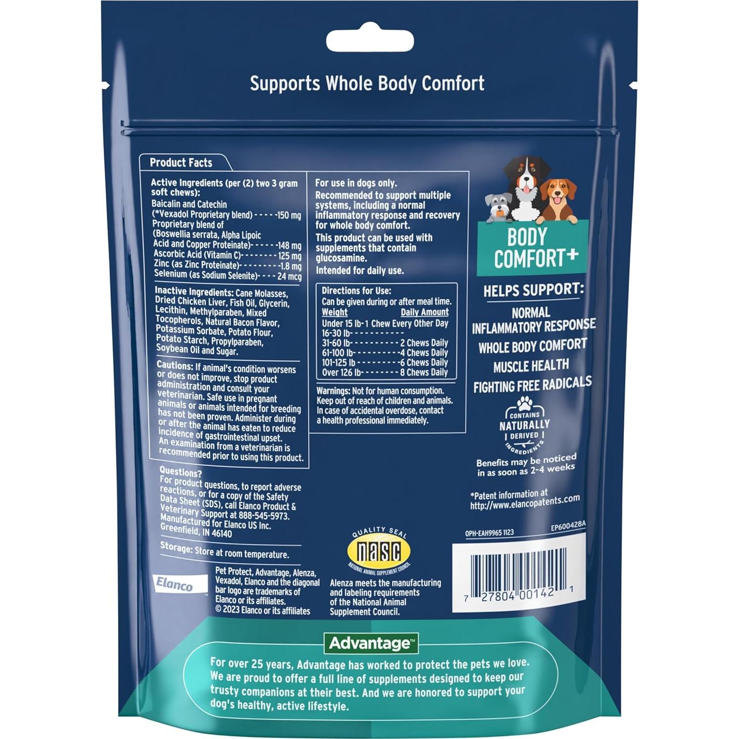 Suplemento Pet Protect Comfort+ Alenza para Perros 60 Masticables