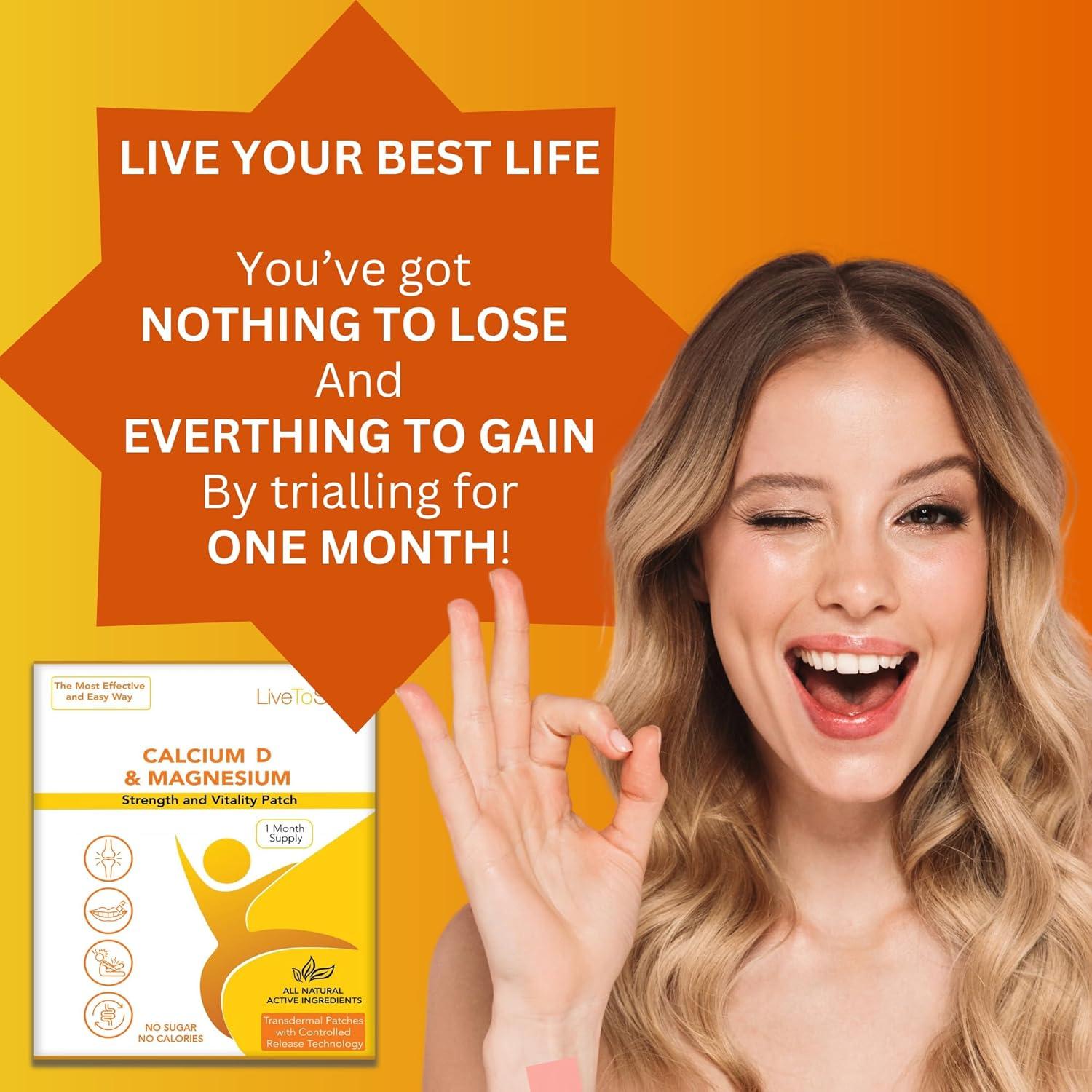 Parche Transdérmico de Calcio Magnesio D3 Live to Shine - 18 Parches