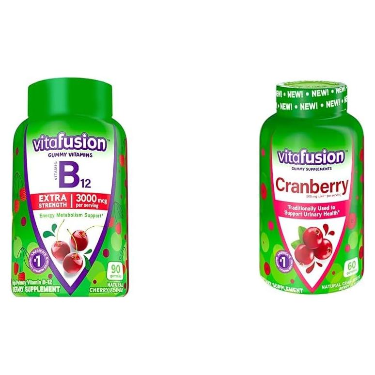 Vitafusion Gummy Vitaminas B12 Extra Fuerte 90 Unidades + Arándano 60 Unidades