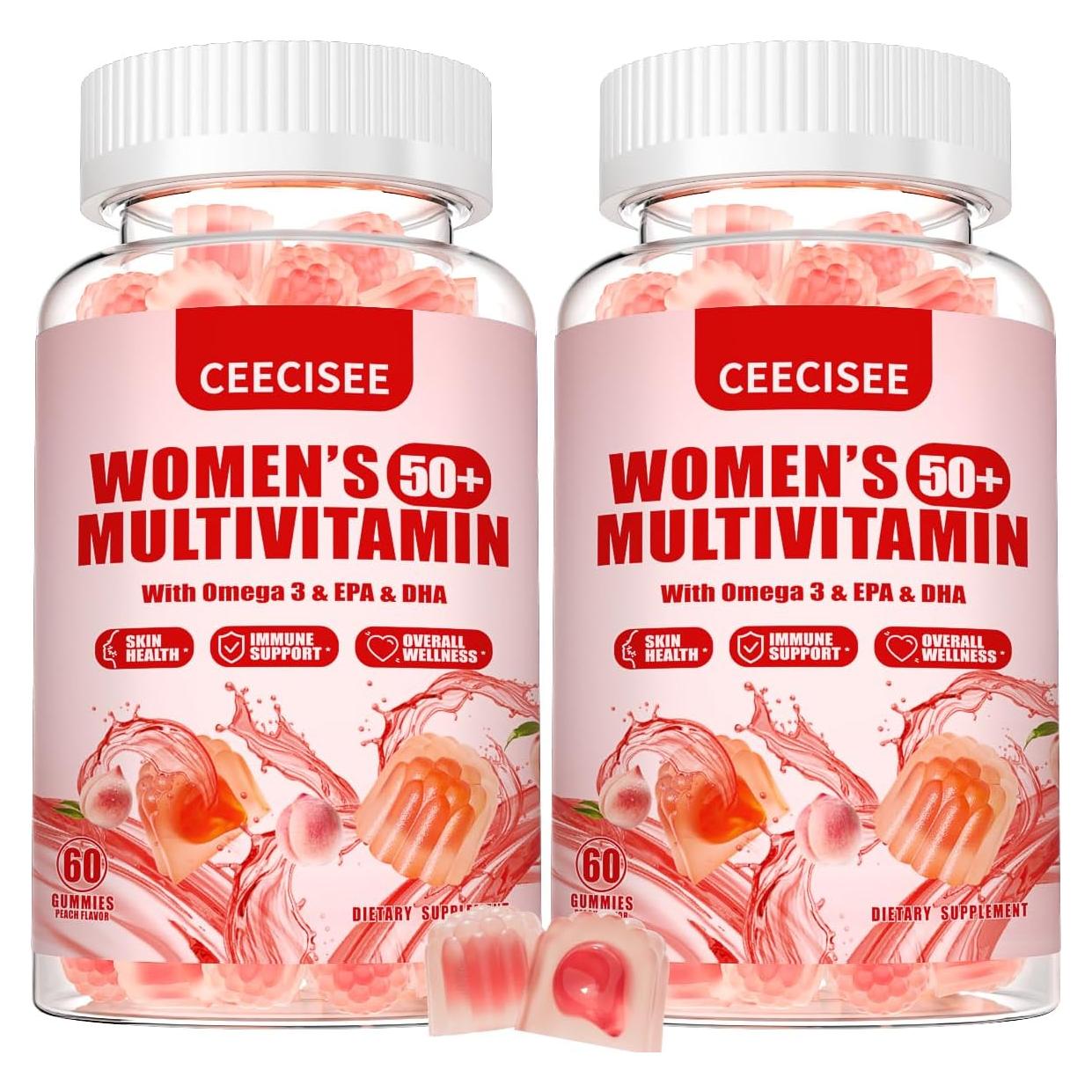 Gomitas Multivitamínicas Veganas Ceecisee 120 Conteo Durazno