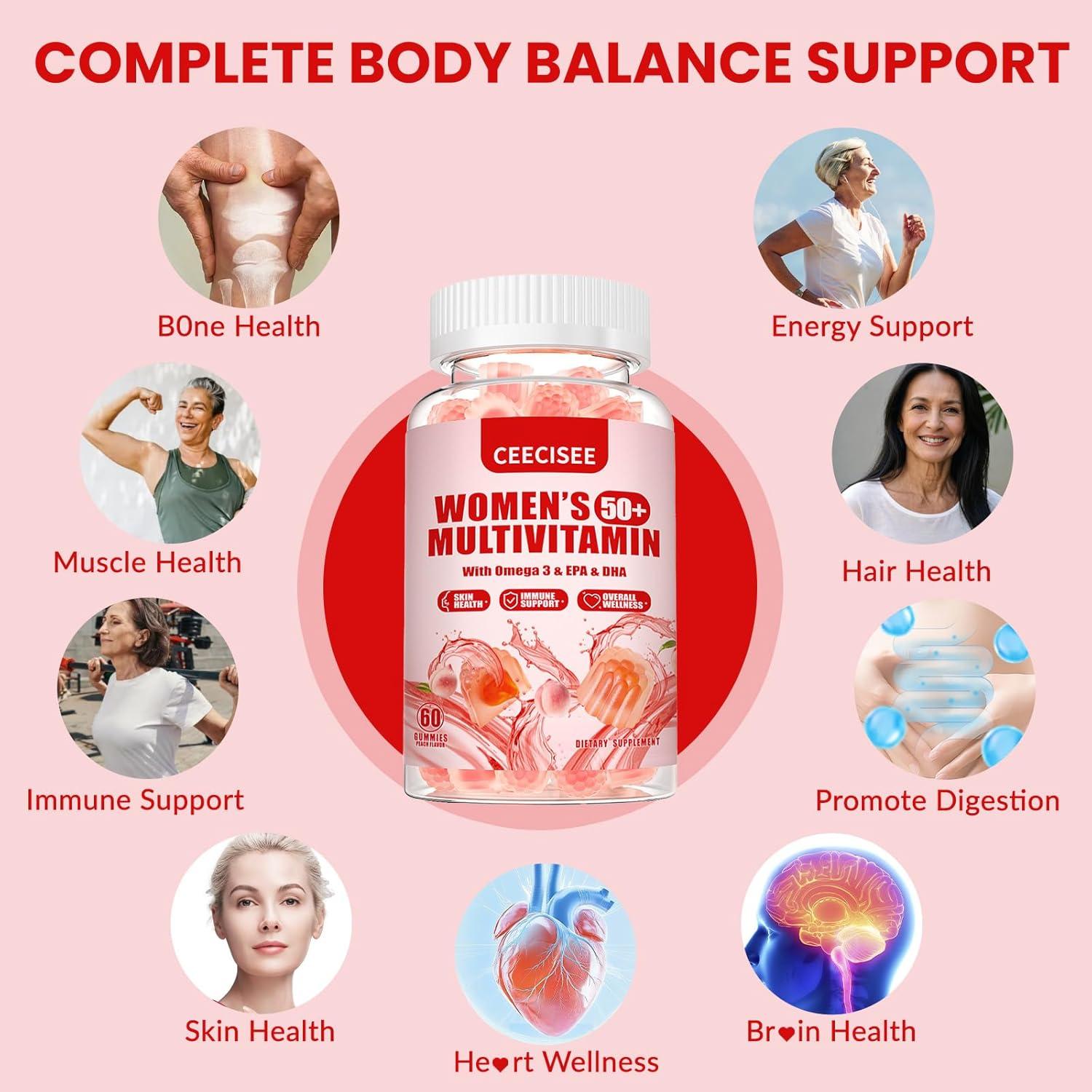 Gomitas Multivitamínicas Veganas Ceecisee 120 Conteo Durazno