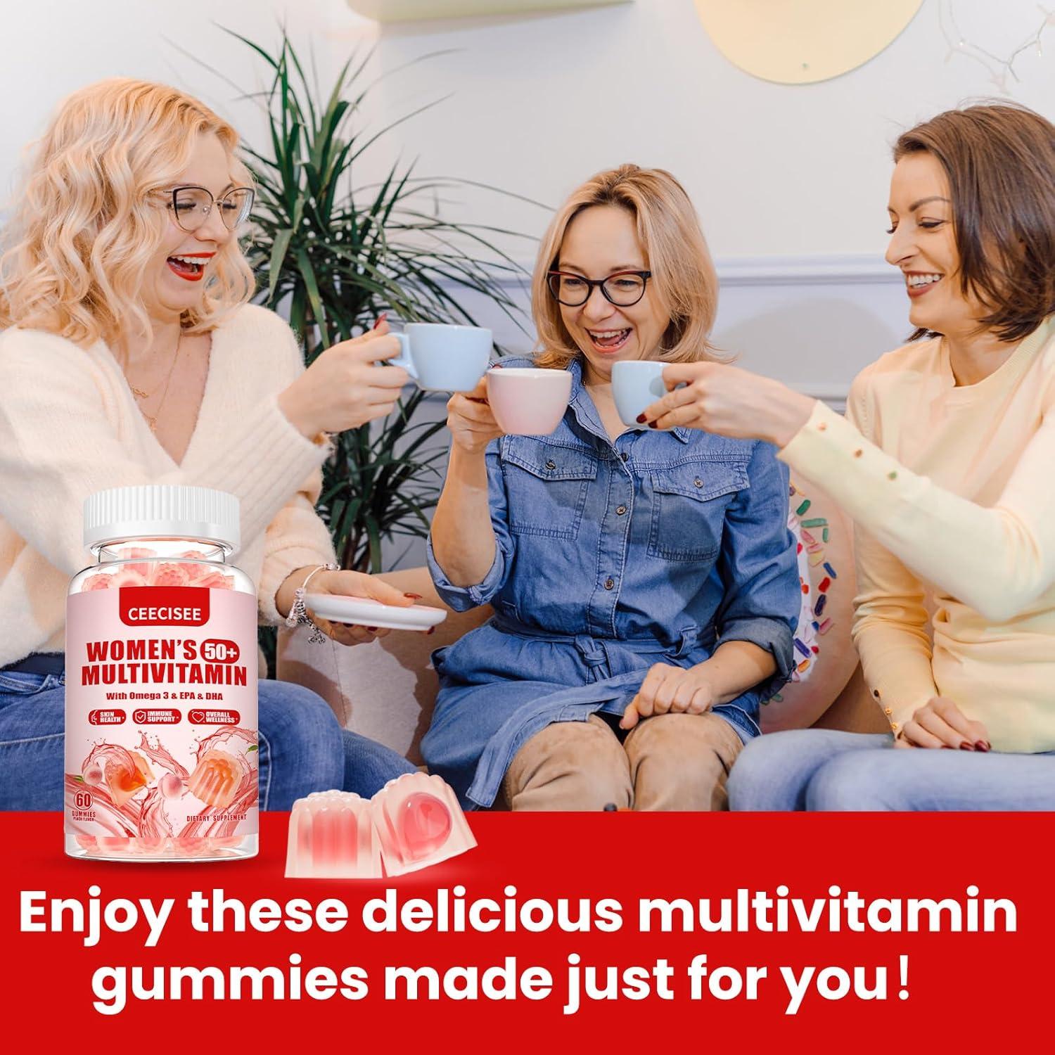 Gomitas Multivitamínicas Veganas Ceecisee 120 Conteo Durazno