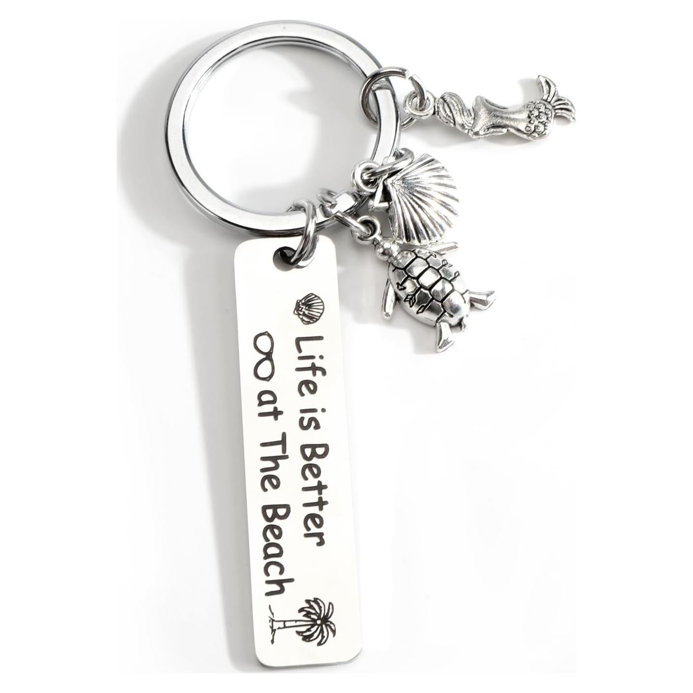 Llave de Playa con Mensaje 'La Vida es Mejor' - Regalo Oceánico