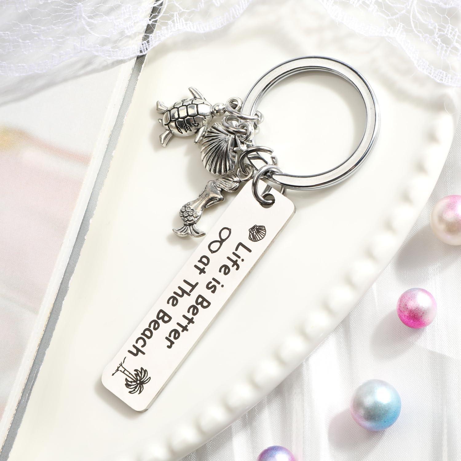 Llave de Playa con Mensaje 'La Vida es Mejor' - Regalo Oceánico