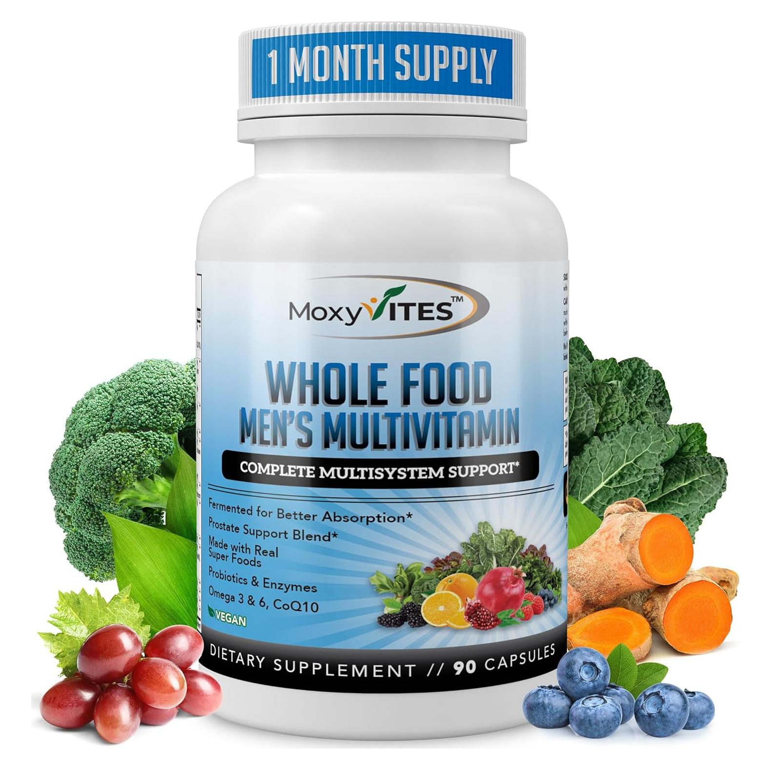 Multivitaminas Metiladas MoxyVites para Hombres - 44 Alimentos Orgánicos